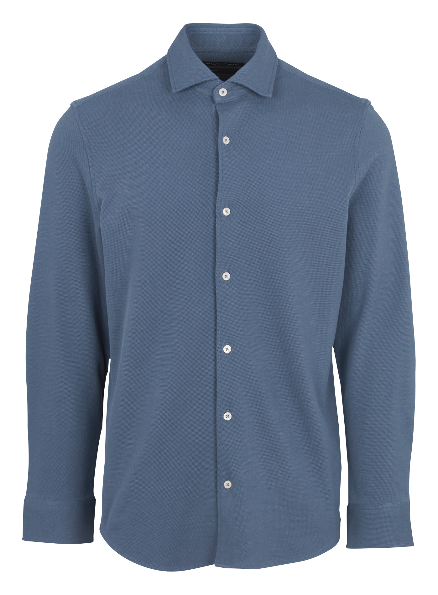 Chemise droite col classique en coton MARC O'POLO Bleu