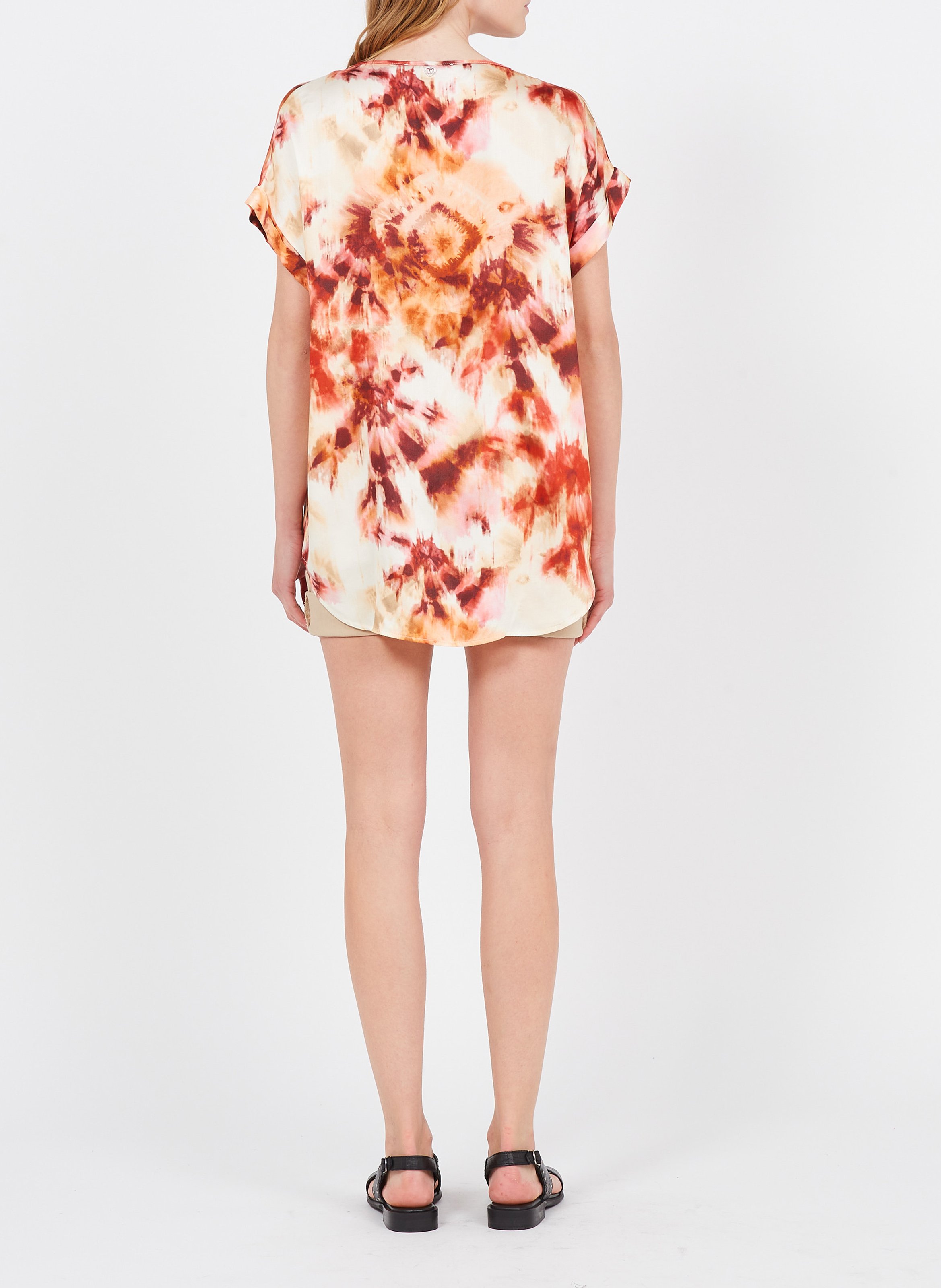 Top col V imprimé PLEASE Multicolore