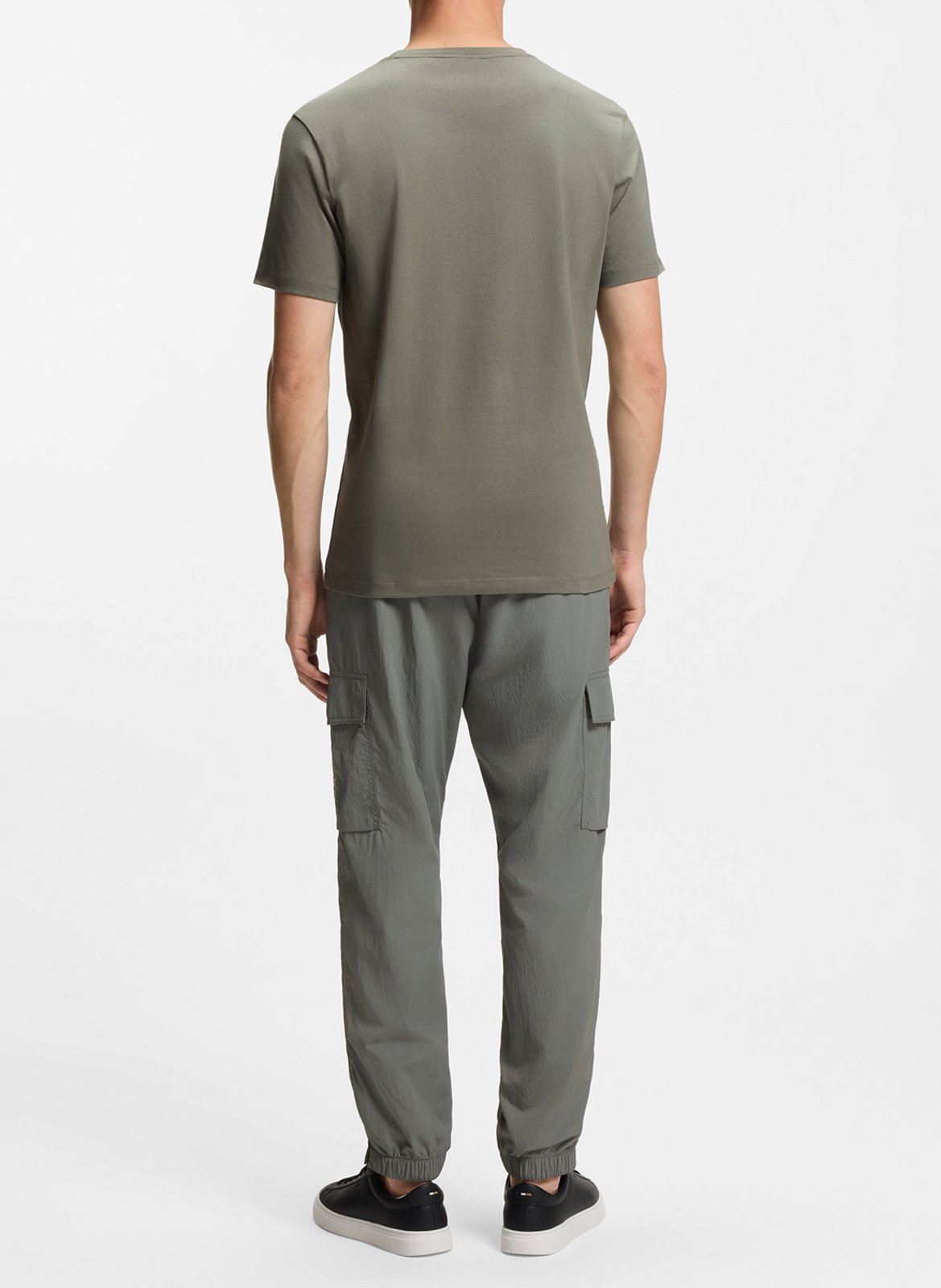 Short-sleeved round-neck cotton T-shirt Silver