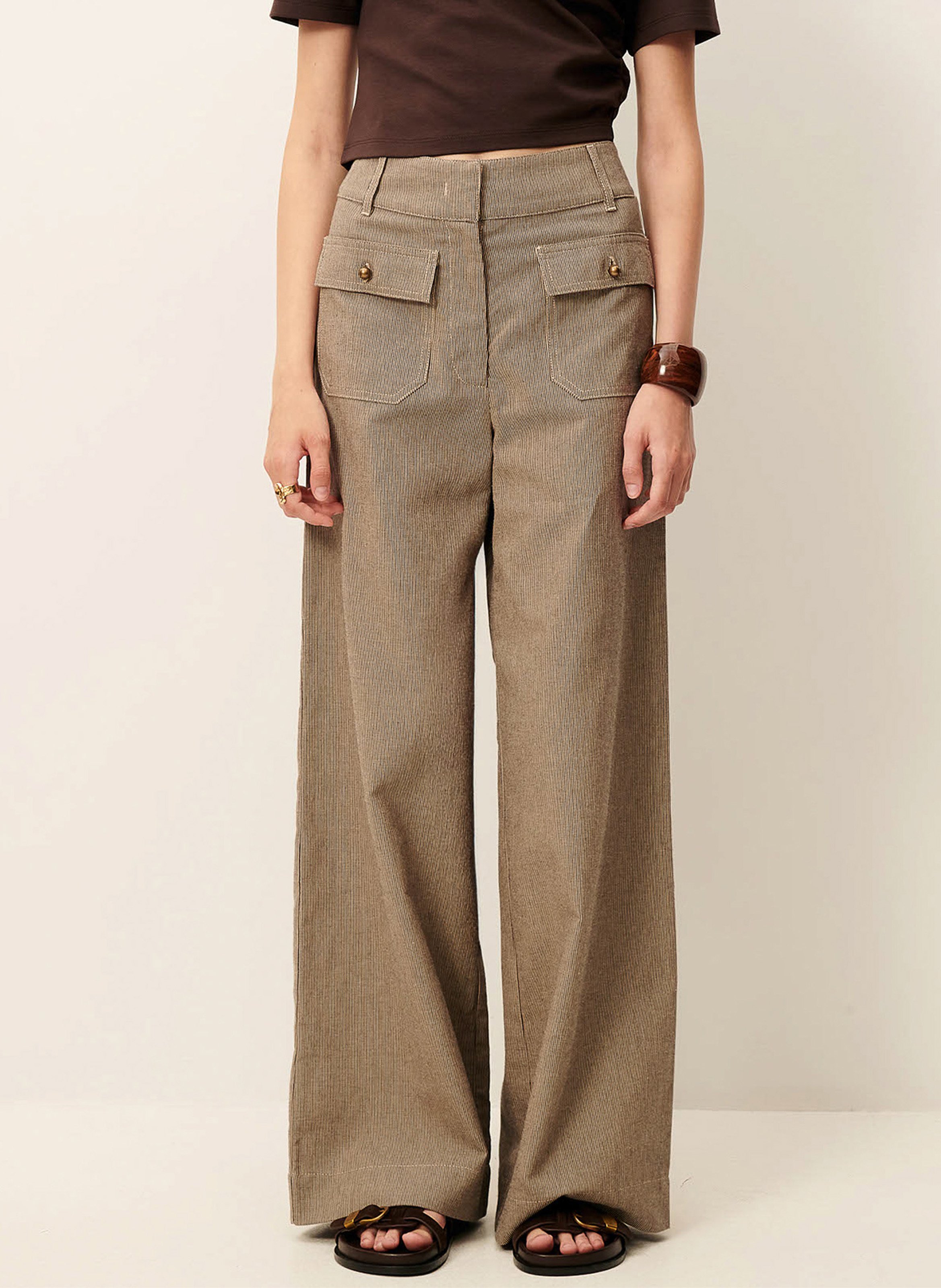 Wijde jeans SESSUN Beige