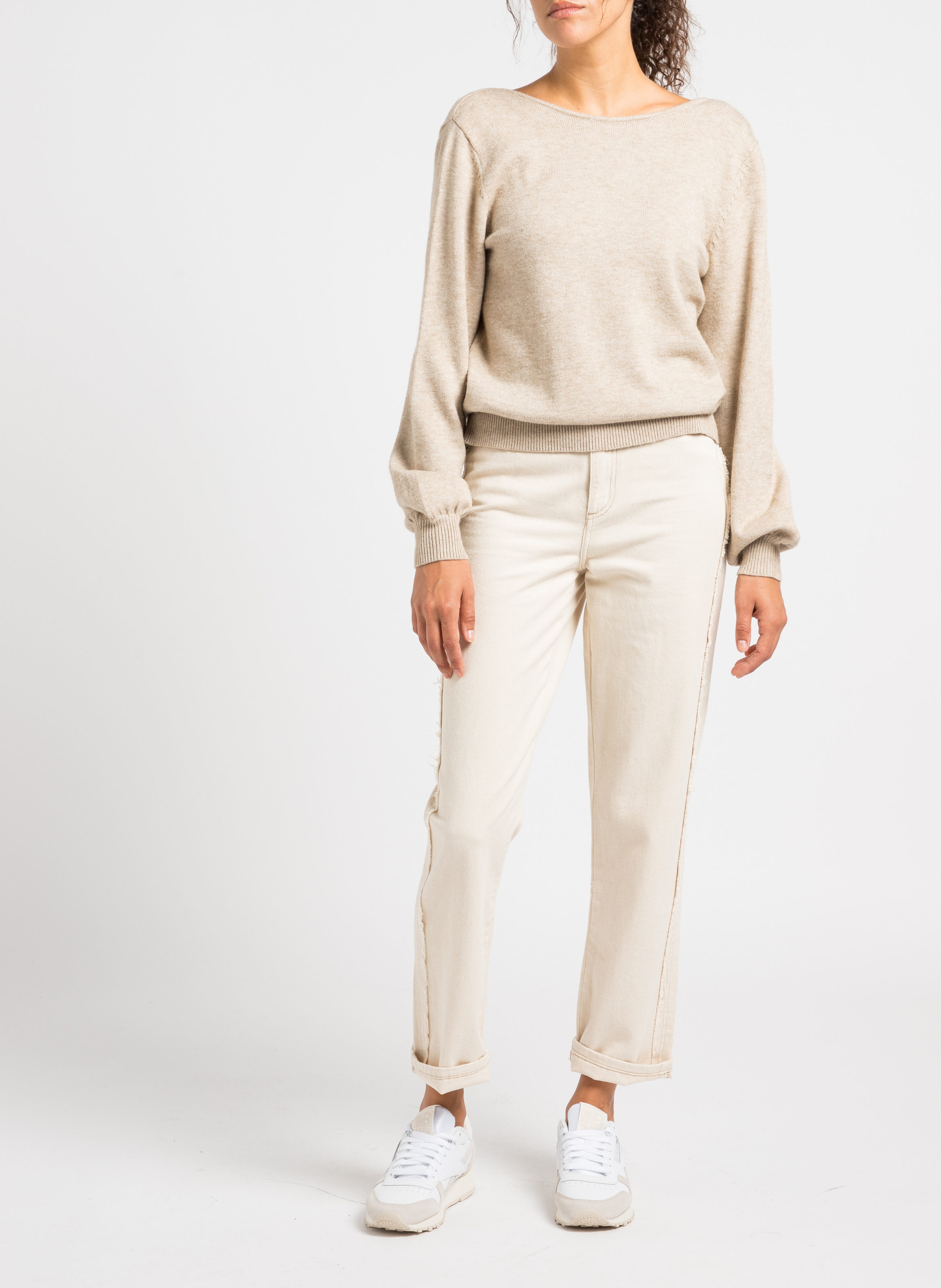 Jeans met hoge taille VILA Wit