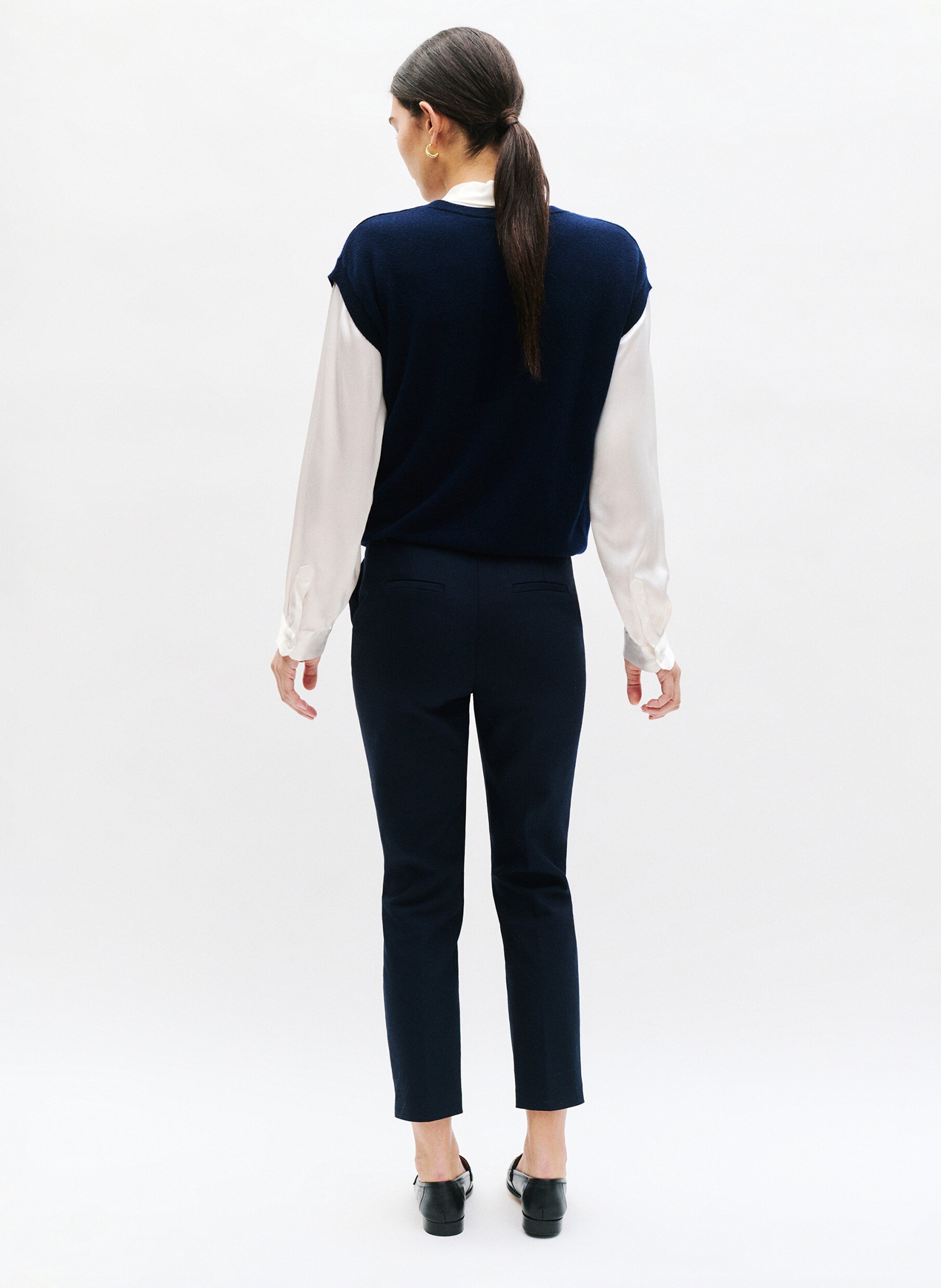 Pantalon droit CAROLL Bleu