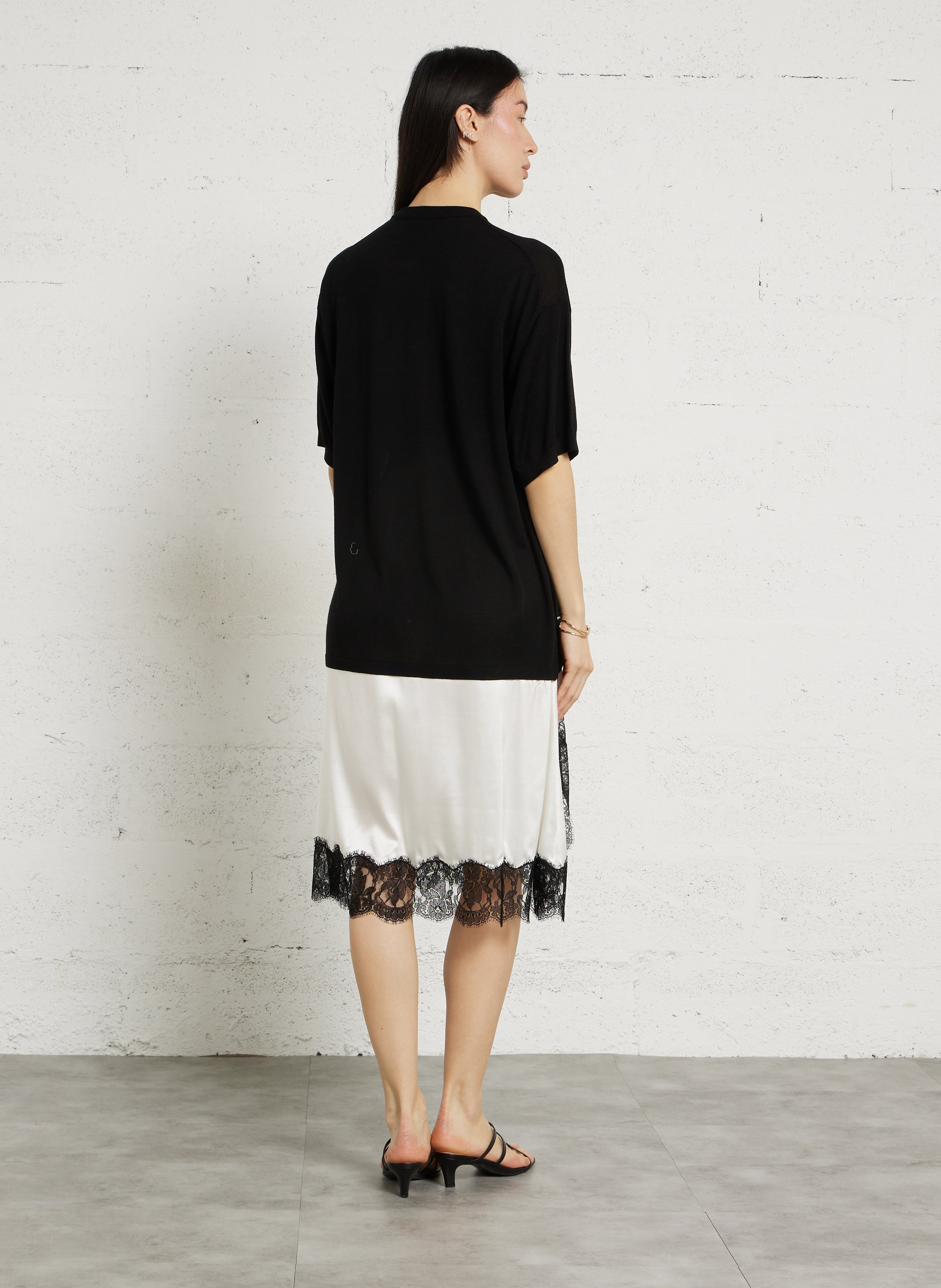 Mixed-media tank top LAURENCE BRAS White