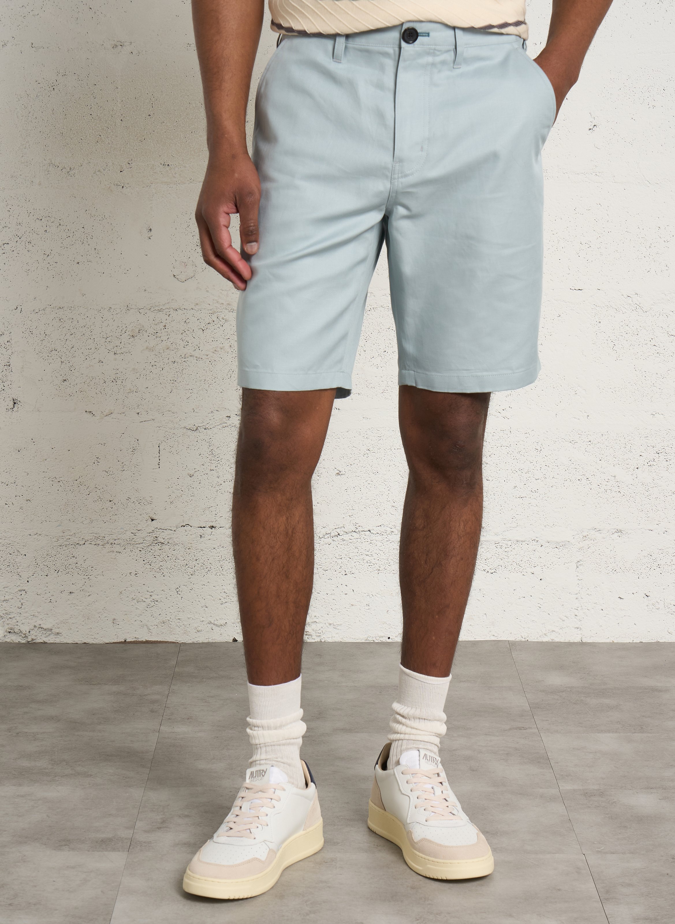 Short droit en coton et lin mélangé PAUL SMITH