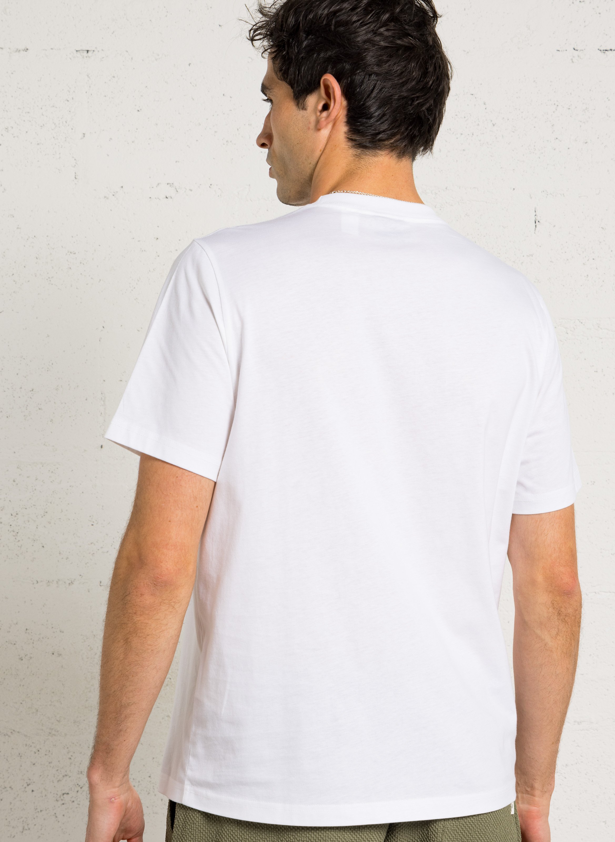 Straight round neck T-shirt with printed design in organic cotton. PAUL SMITH White