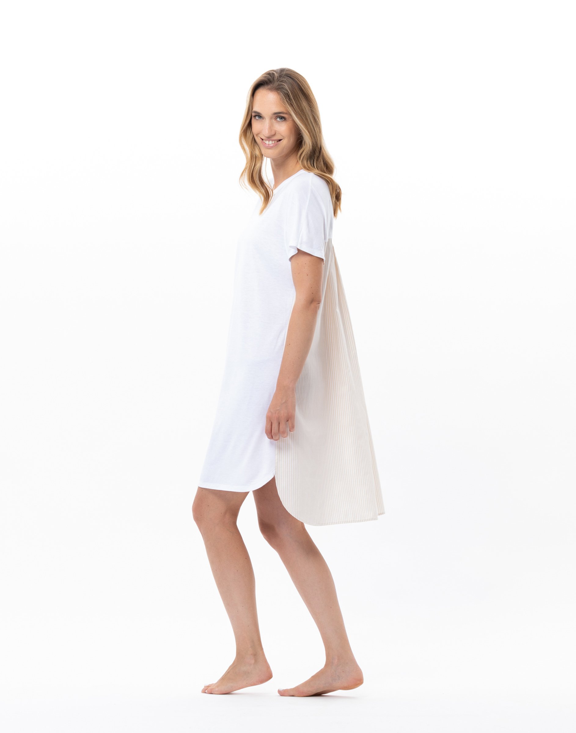 Chemise de nuit en coton modal LE CHAT Multicolore