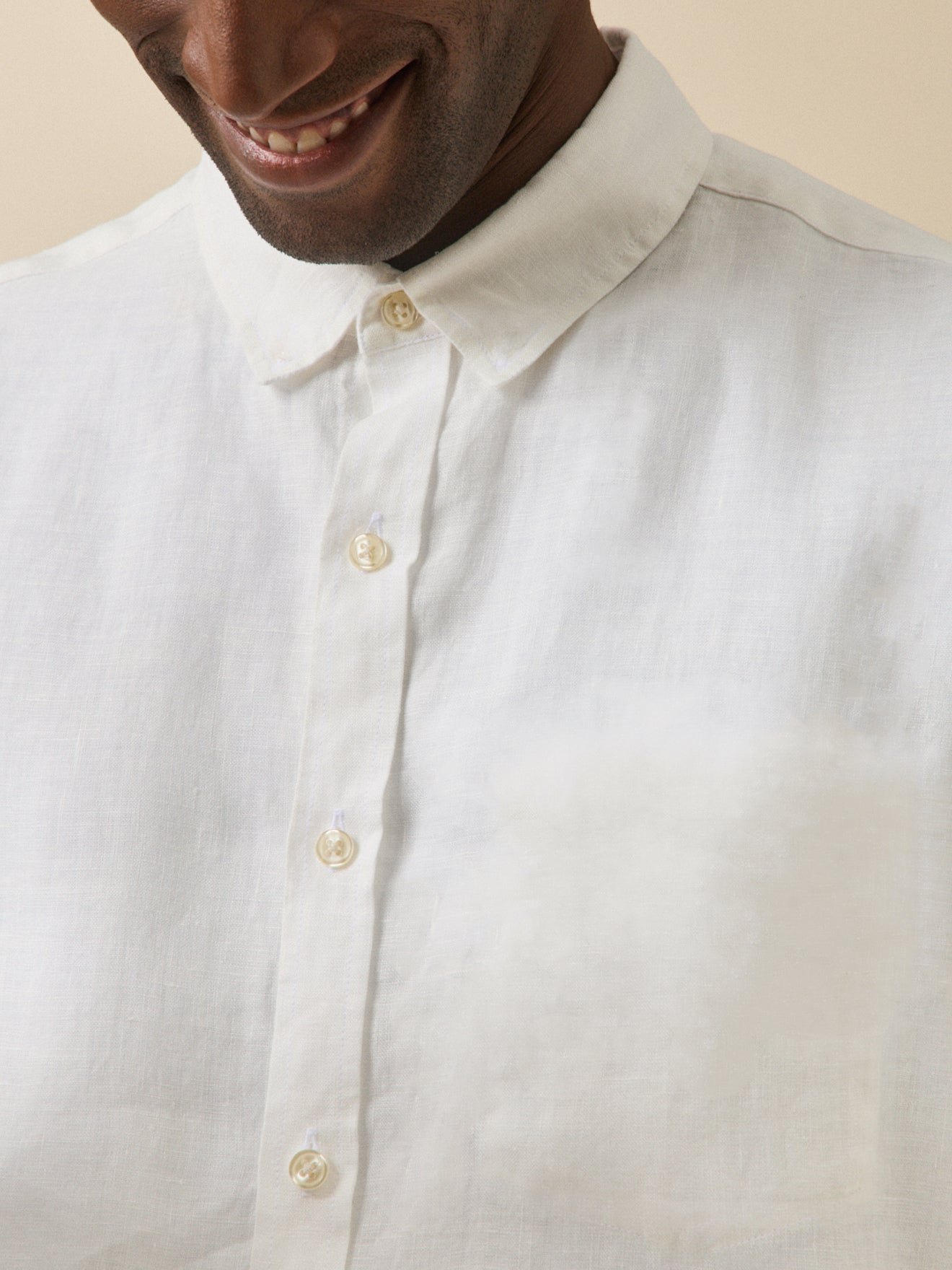 Contemporary cut linen shirt CYRILLUS White