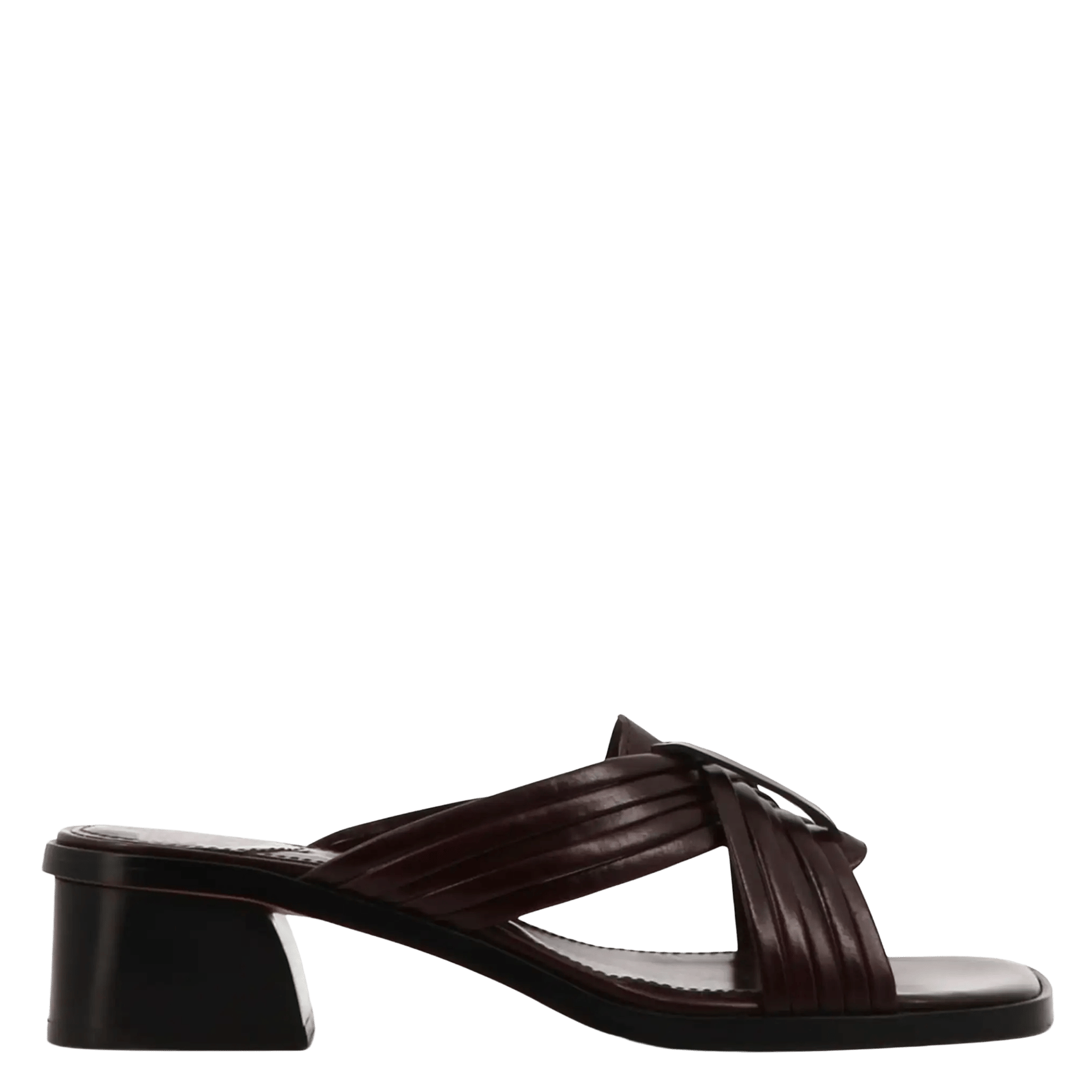 Heeled leather mules SOCQUE PARIS Brown