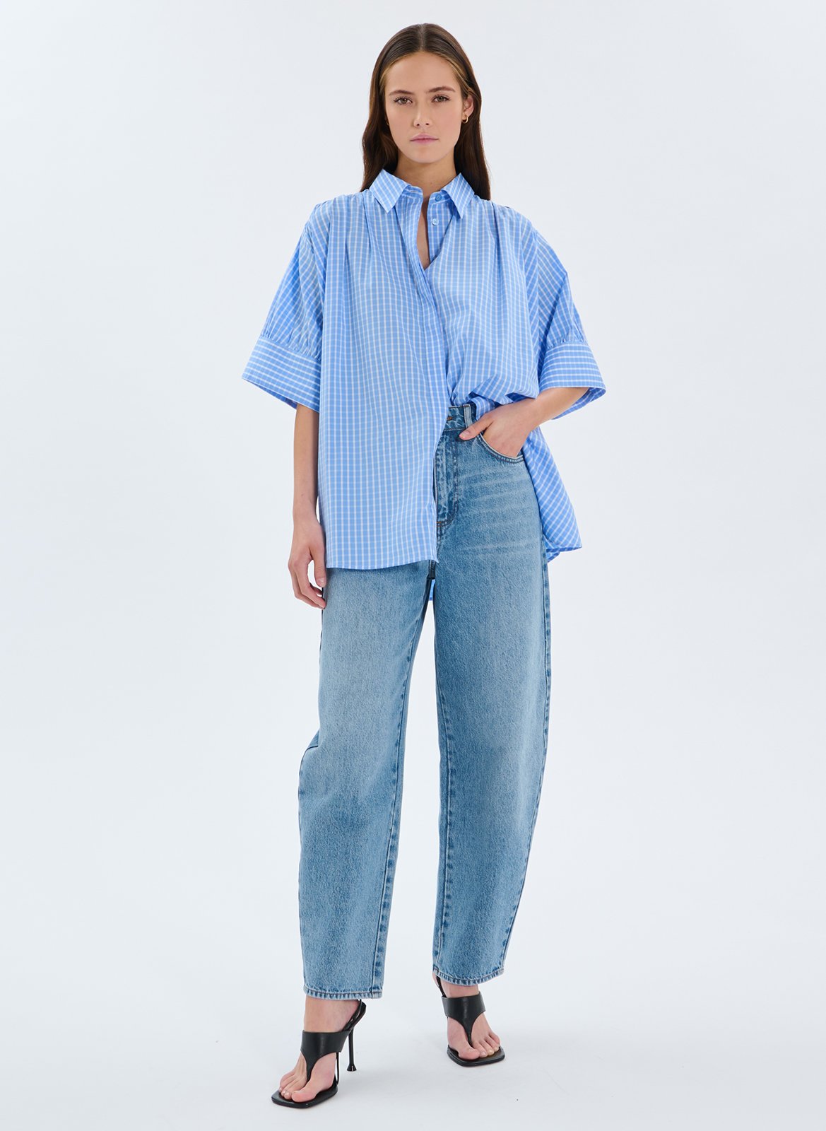 Chemise col classique à rayures ZAPA Bleu