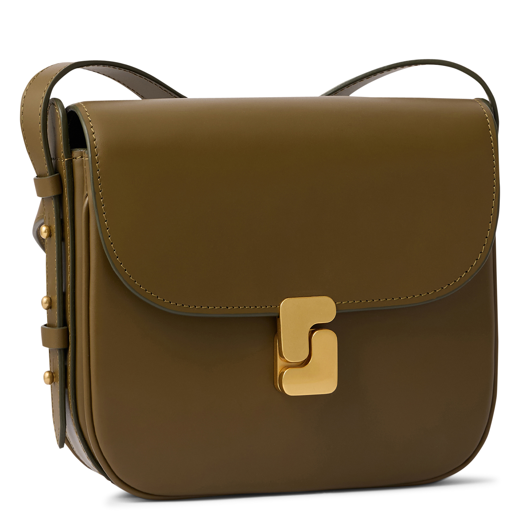 Leren clutch SOEUR Kaki