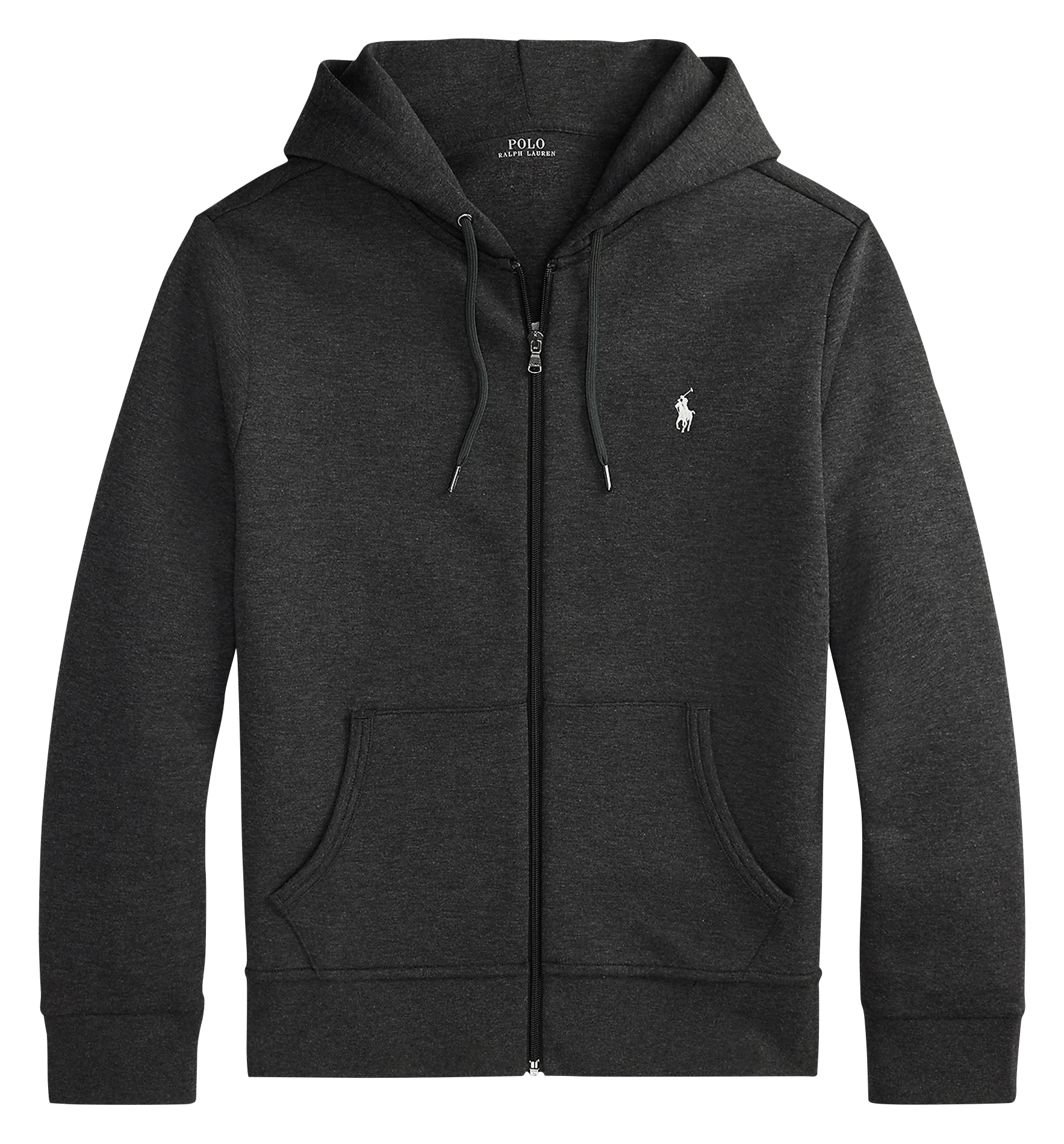 Sweat zippé à capuche en coton doux POLO RALPH LAUREN Gris