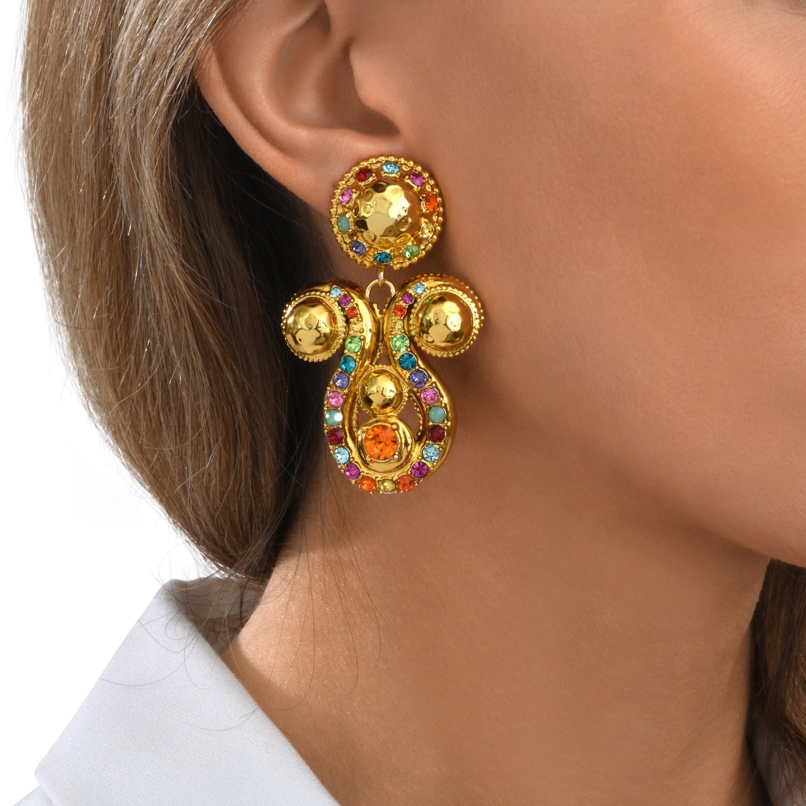 Boucles d'oreilles clip  oversize SATELLITE PARIS Multicolore
