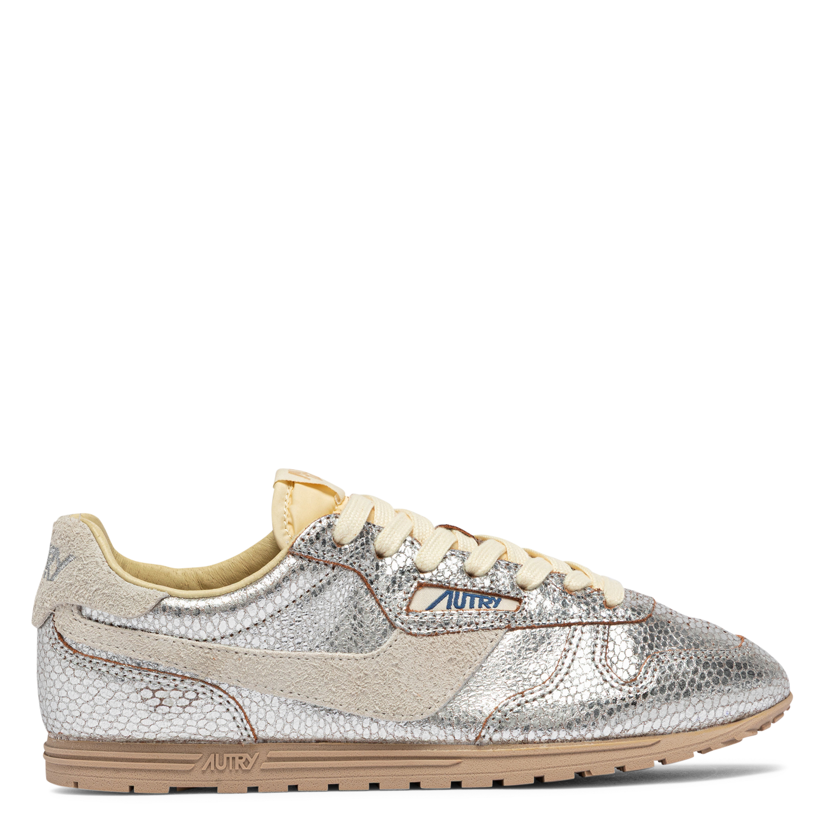 Baskets basses en cuir AUTRY Argent