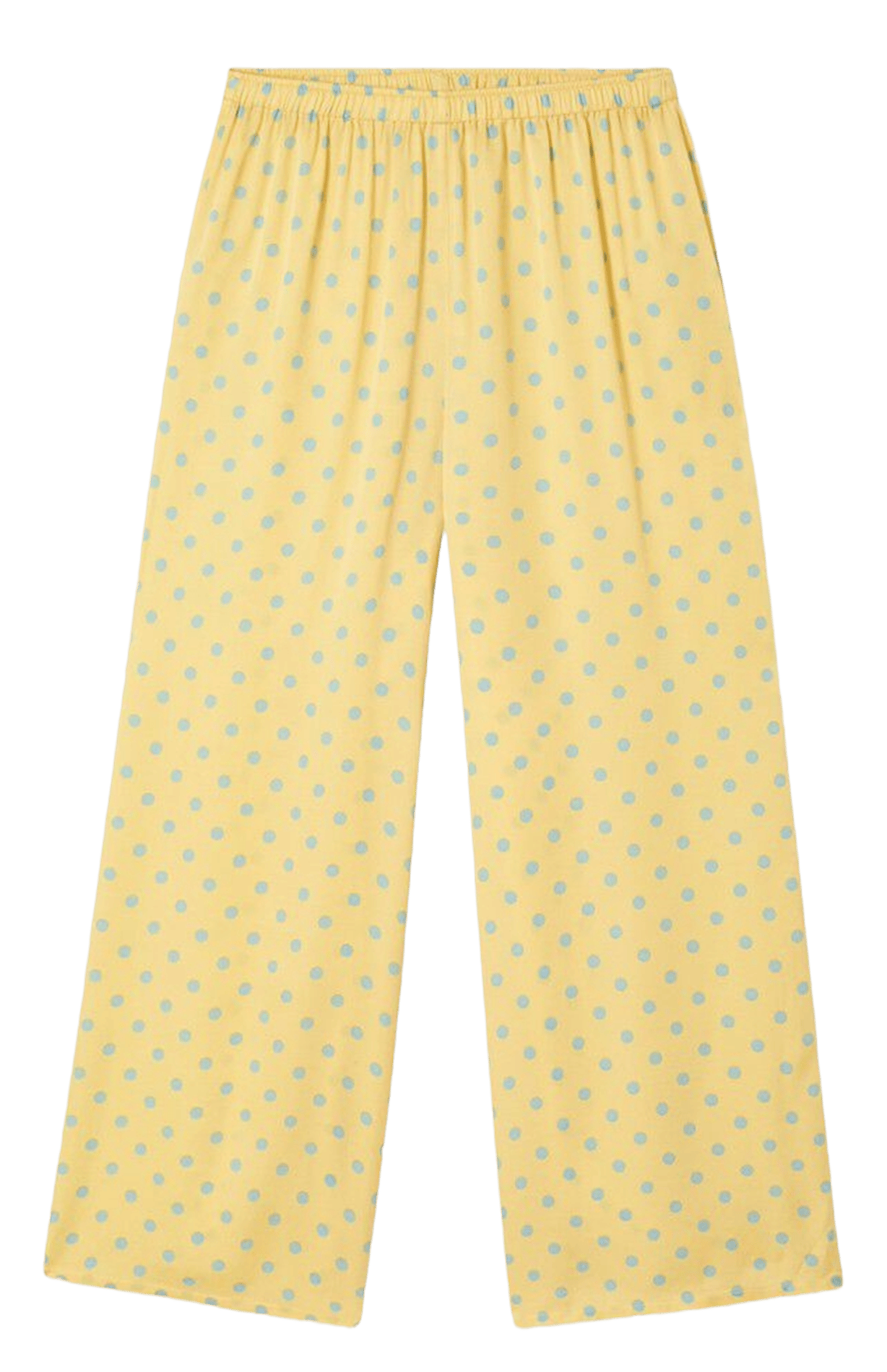 Flowy wide-leg polka dot trousers AMERICAN VINTAGE Yellow