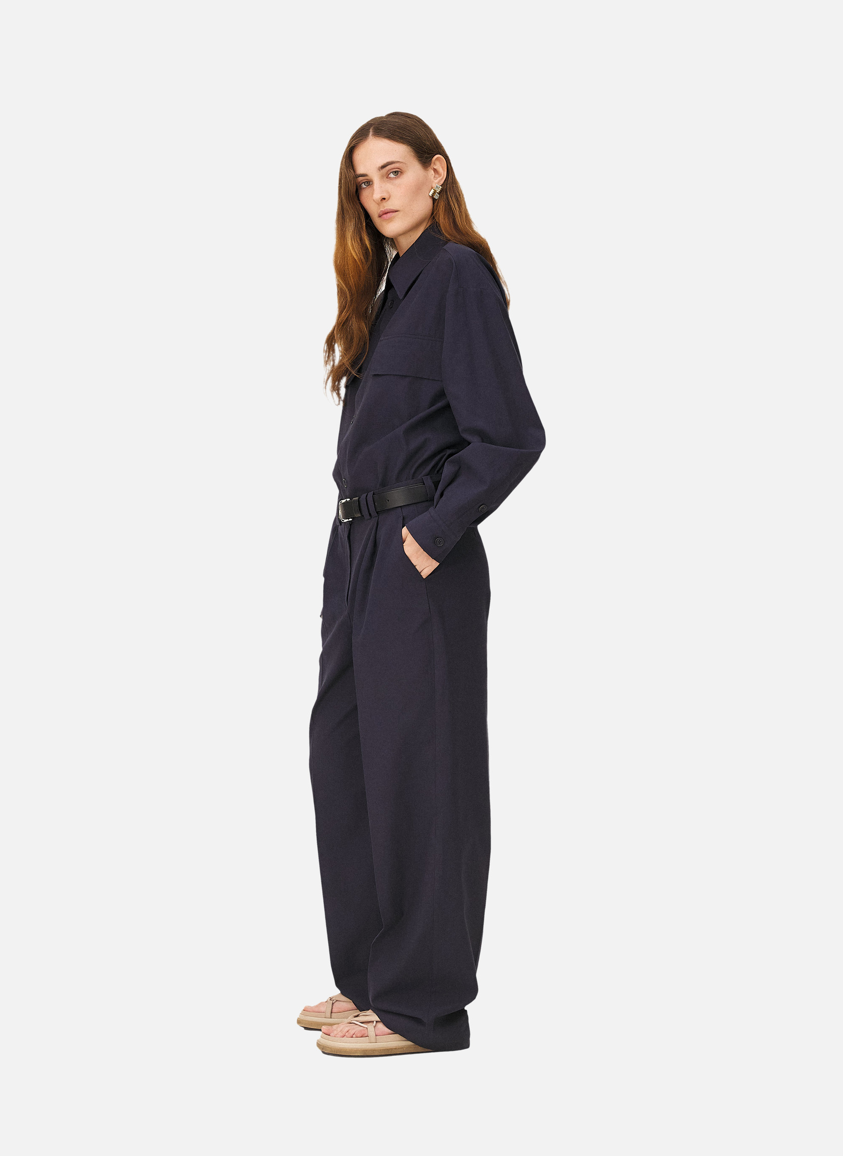 Elegant Tautira Navy Shirt Noyoco Blue