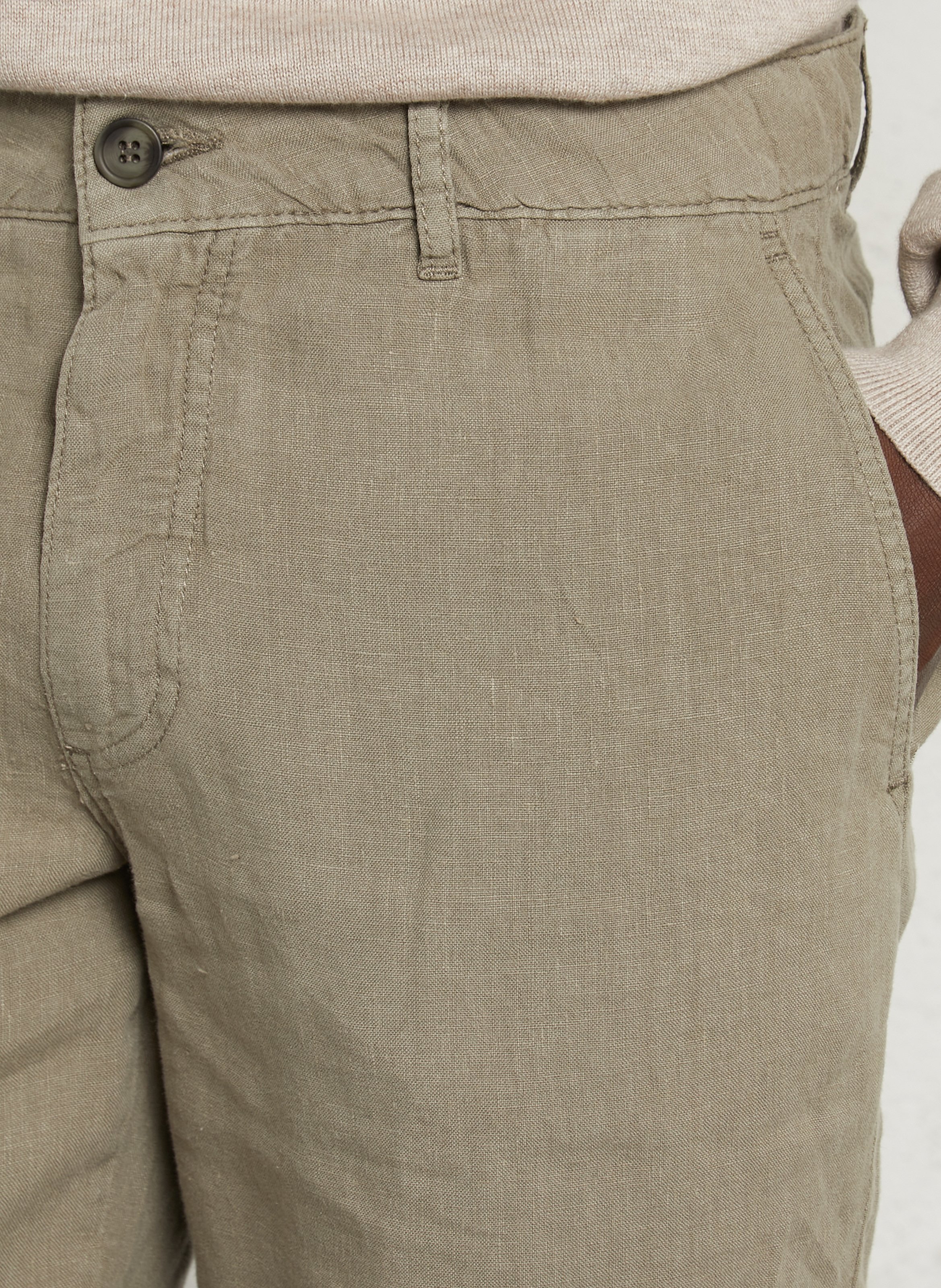 Recht, linnen short CHEVIGNON Groen