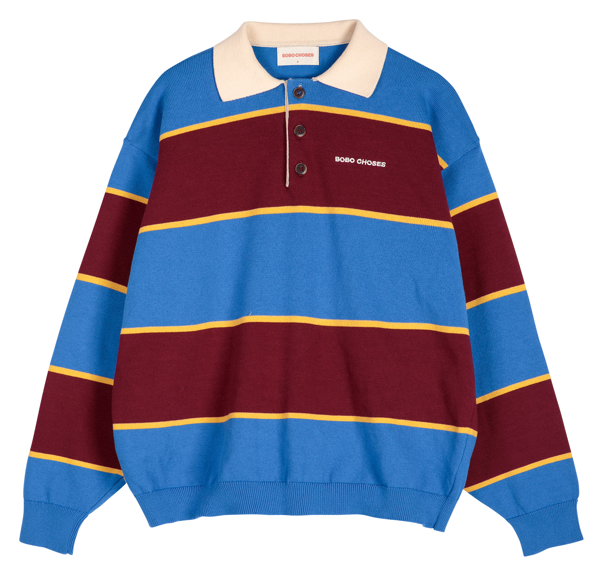 Polo ample manches longues rayé BOBO CHOSES Bleu