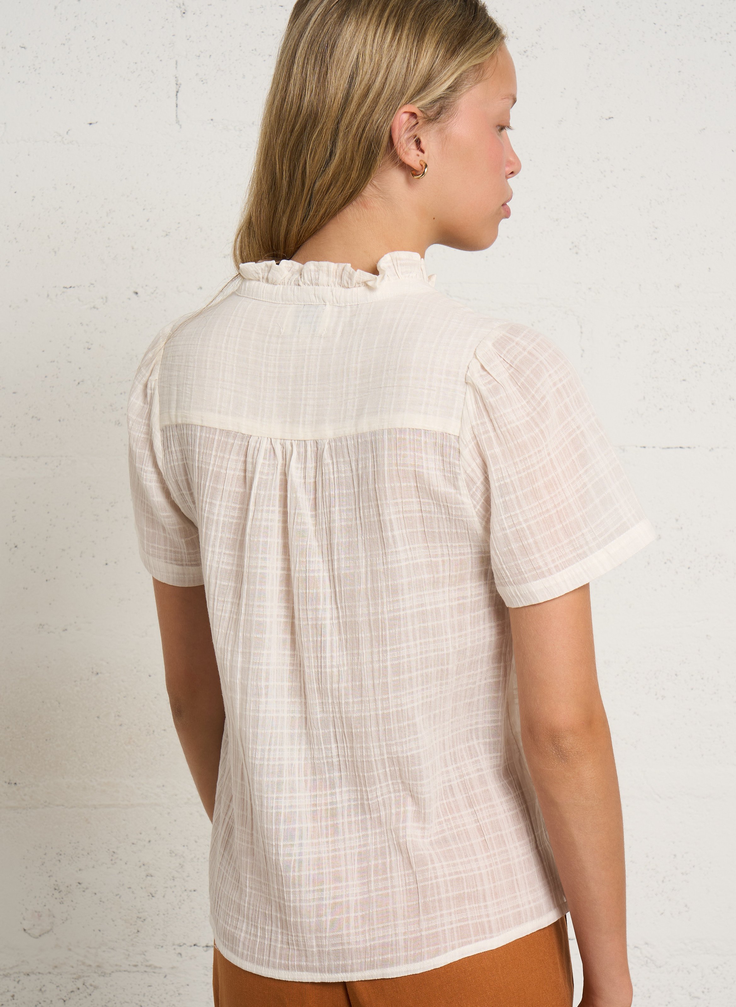 Straight cotton shirt LA PETITE ETOILE Beige