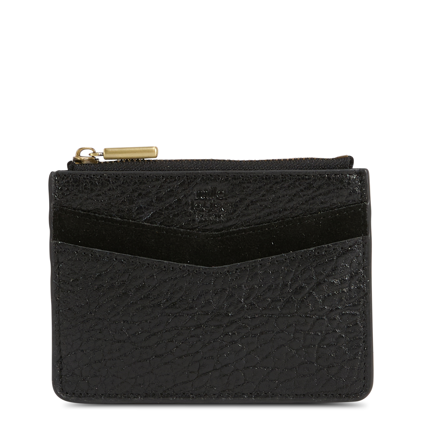 Porte-cartes en cuir texturé MILA LOUISE