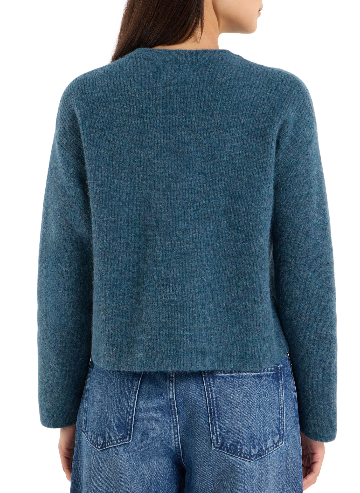 Round neck pullover in blended alpaca - Baylory SAISON 1865 Blue