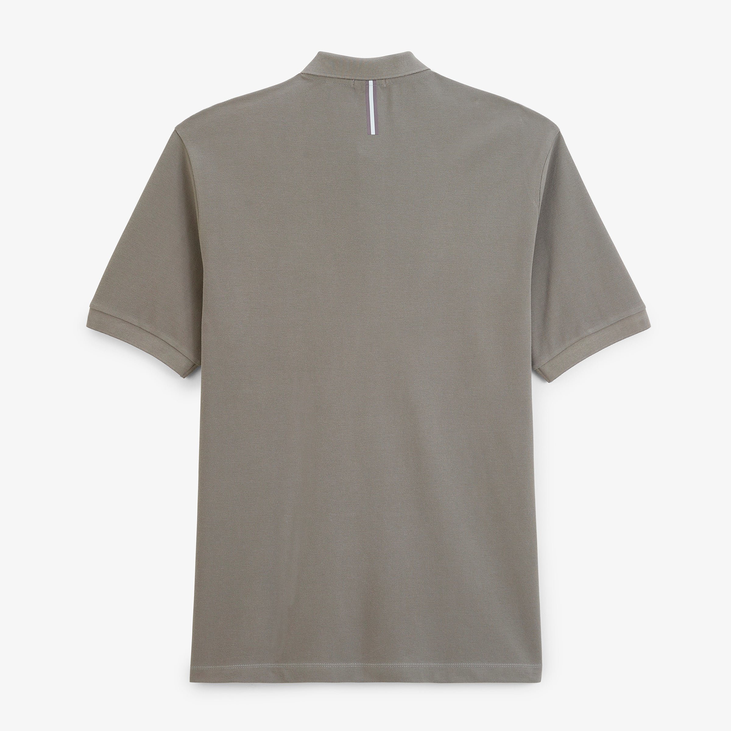 Lucas short-sleeve grey feather cotton piqué polo. SERGE BLANCO Grey