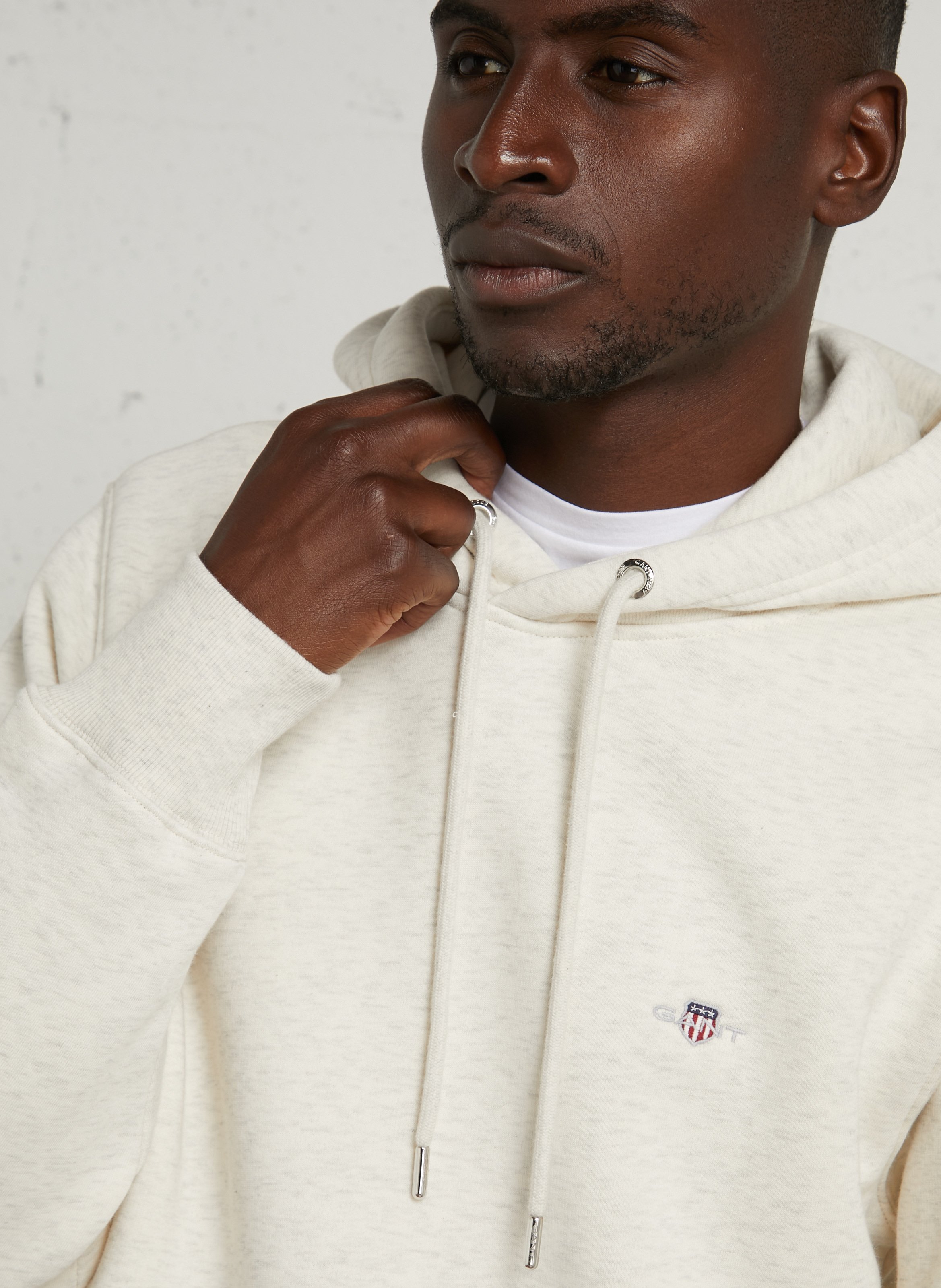 Sweat à capuche regular-fit en coton mélangé GANT Wit