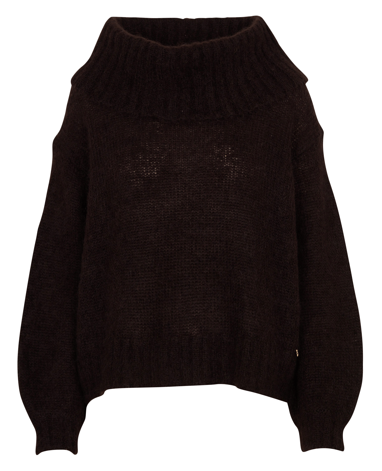 Mohair-blend roll-neck sweater DES PETITS HAUTS Brown