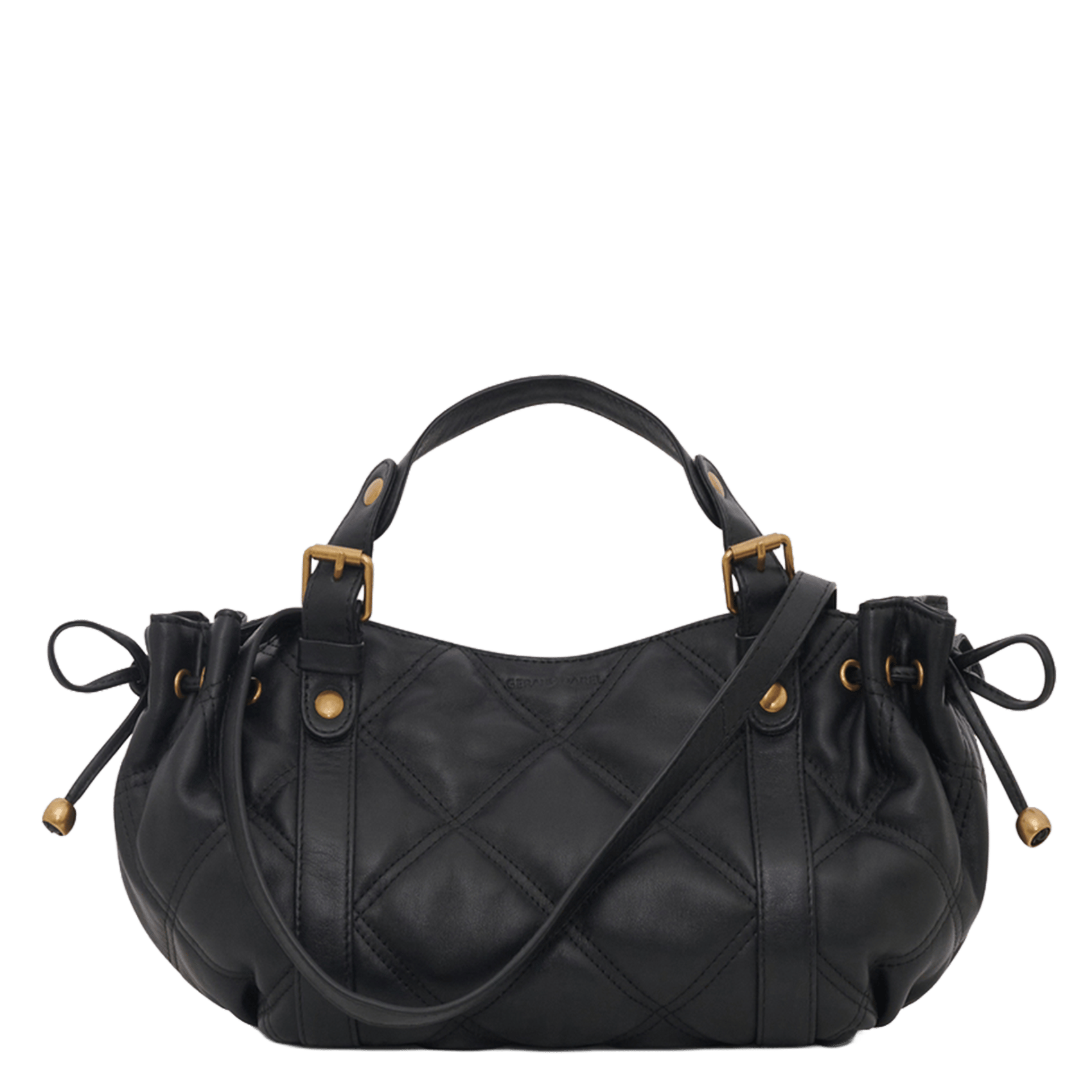 Umhängetasche mit Rautenmuster aus Leder GERARD DAREL Schwarz