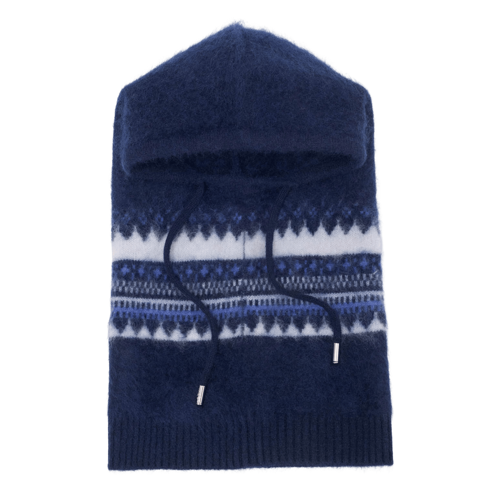 Cagoule imprimé en laine MAJE Bleu