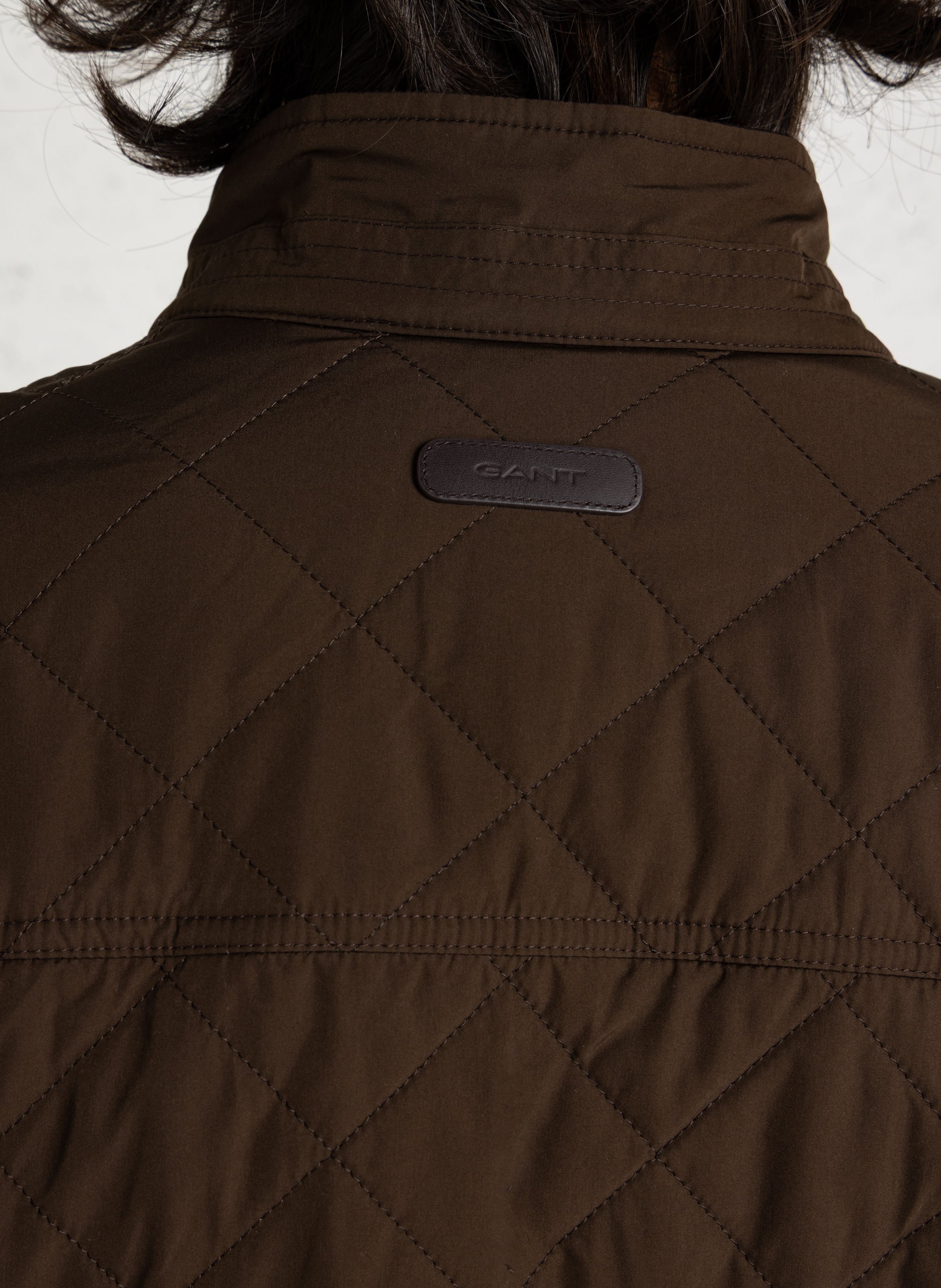 Quilted solid straight jacket GANT Brown
