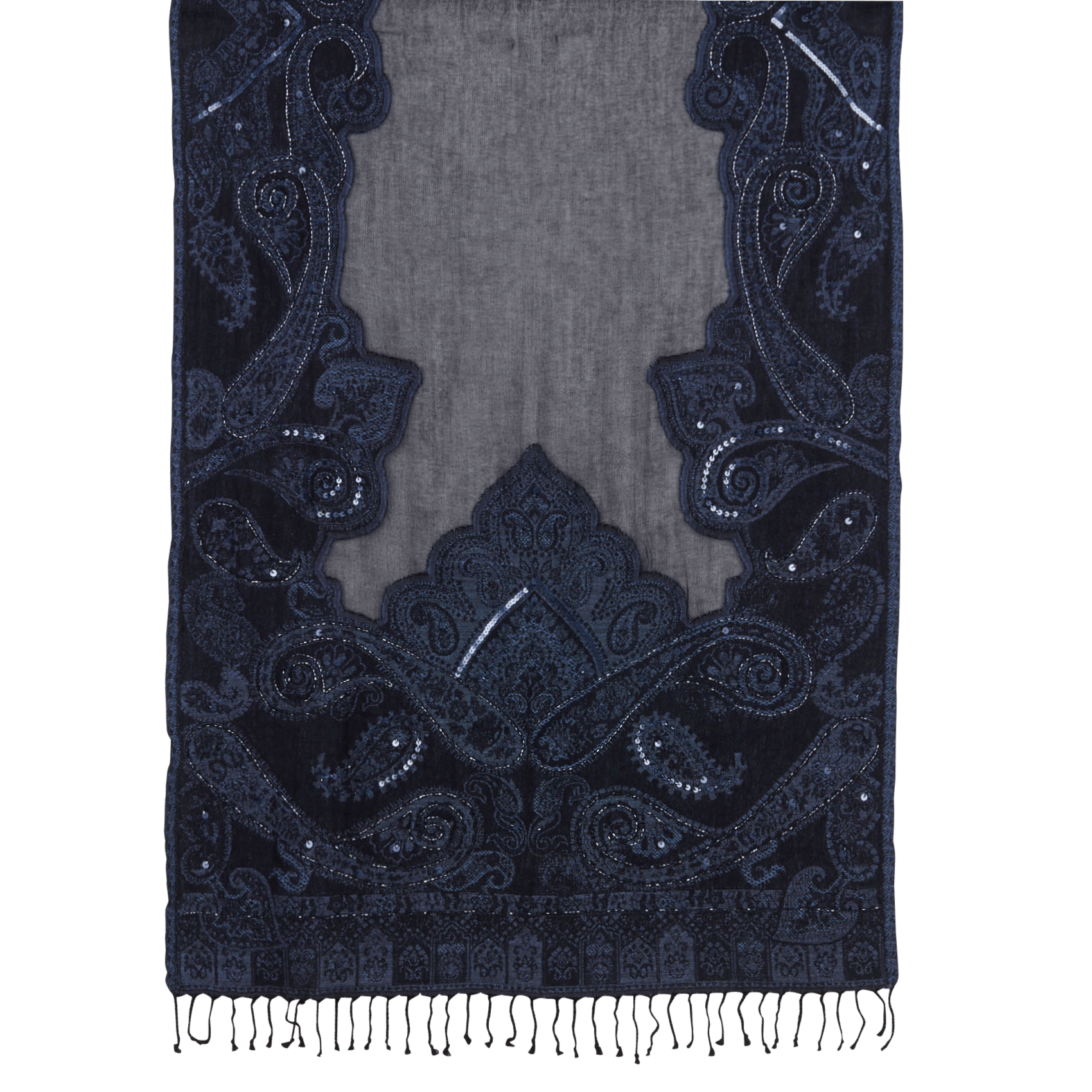 Schal aus Baumwoll-Mix LA FEE MARABOUTEE Blau