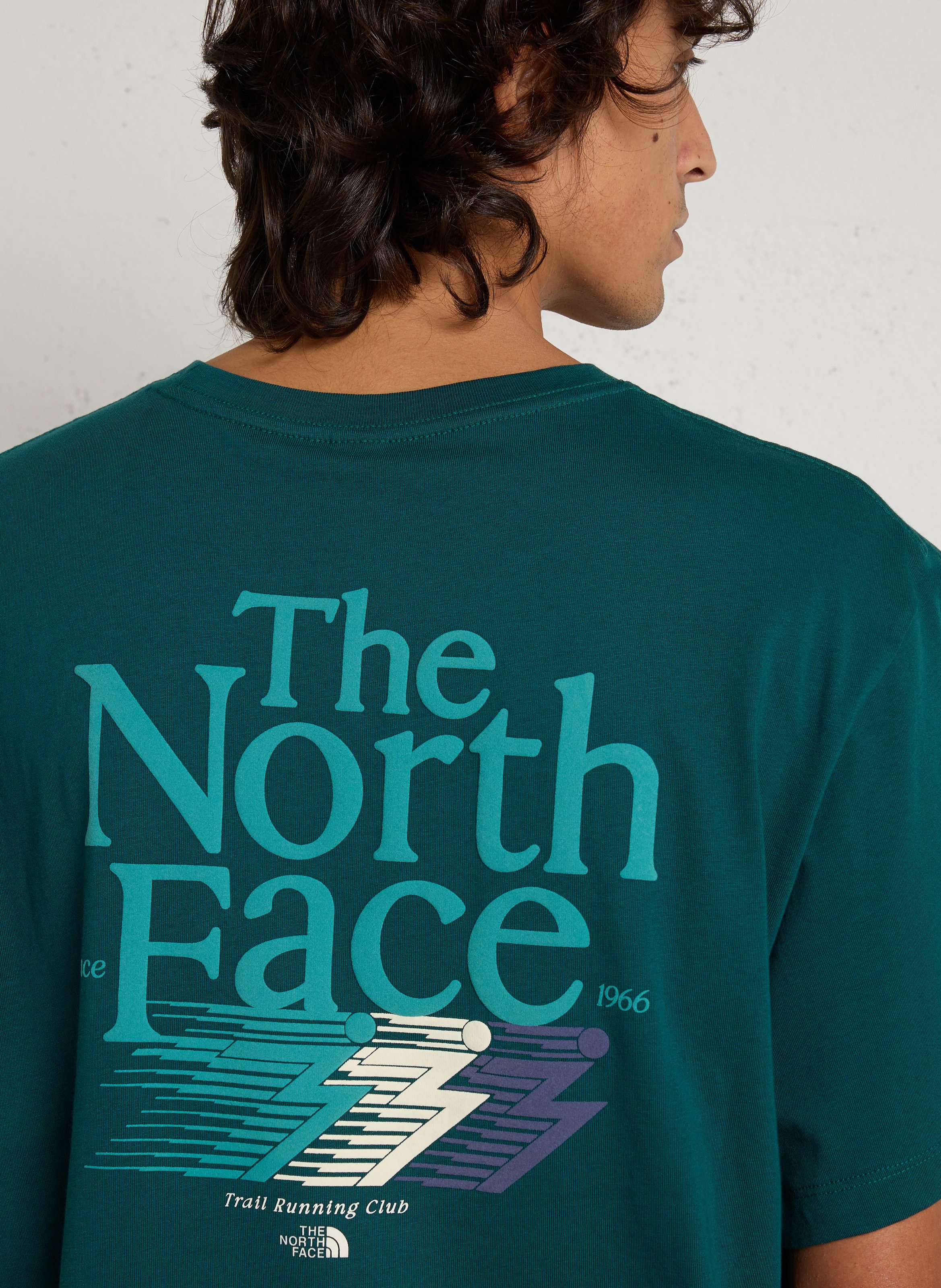 Tee-shirt droit col rond en coton THE NORTH FACE Bleu