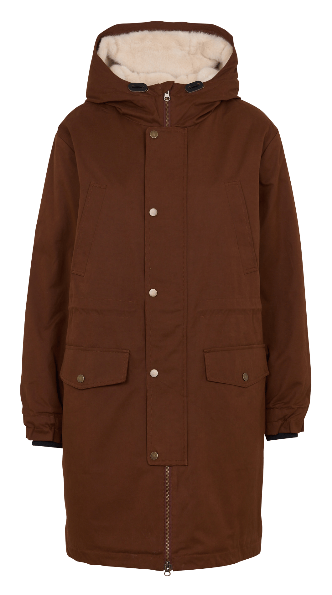 Parka mi-longue à capuche  COTELAC ACOTE Marron