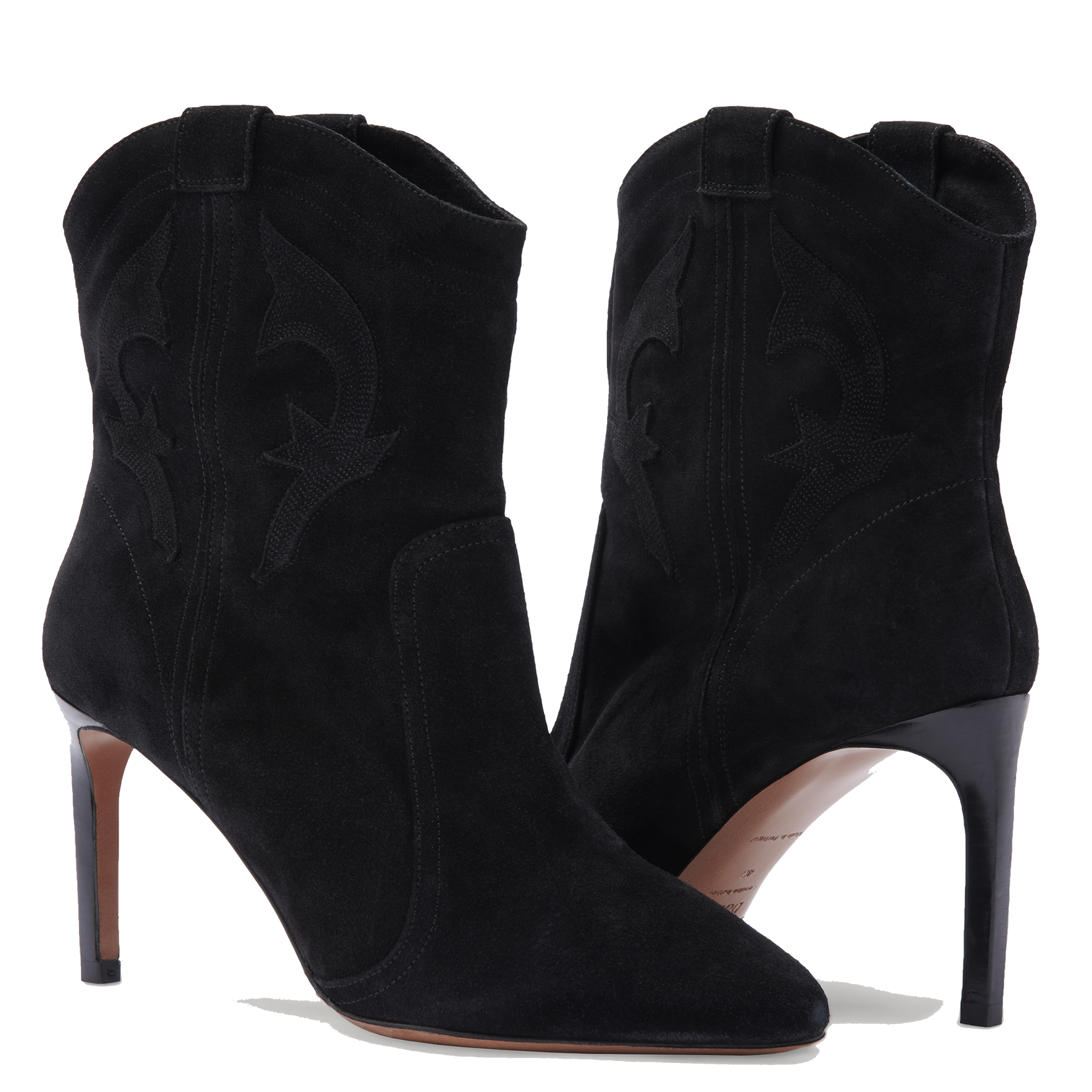 Bottines hautes en cuir BA&SH Noir