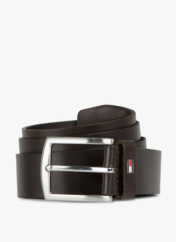 Leather belt with buckle Testa di moro Tommy hilfiger Men
