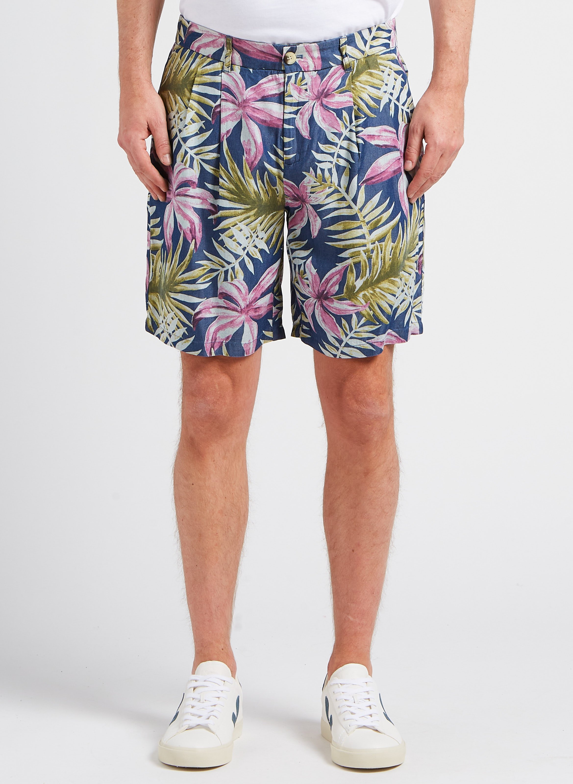 Bermuda met natuurmotief SCOTCH AND SODA Zwart