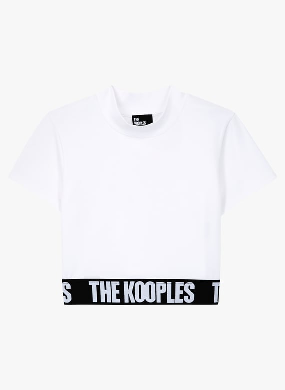 Tee-Shirt col rond logo imprimé Whi01 The kooples Femme Place