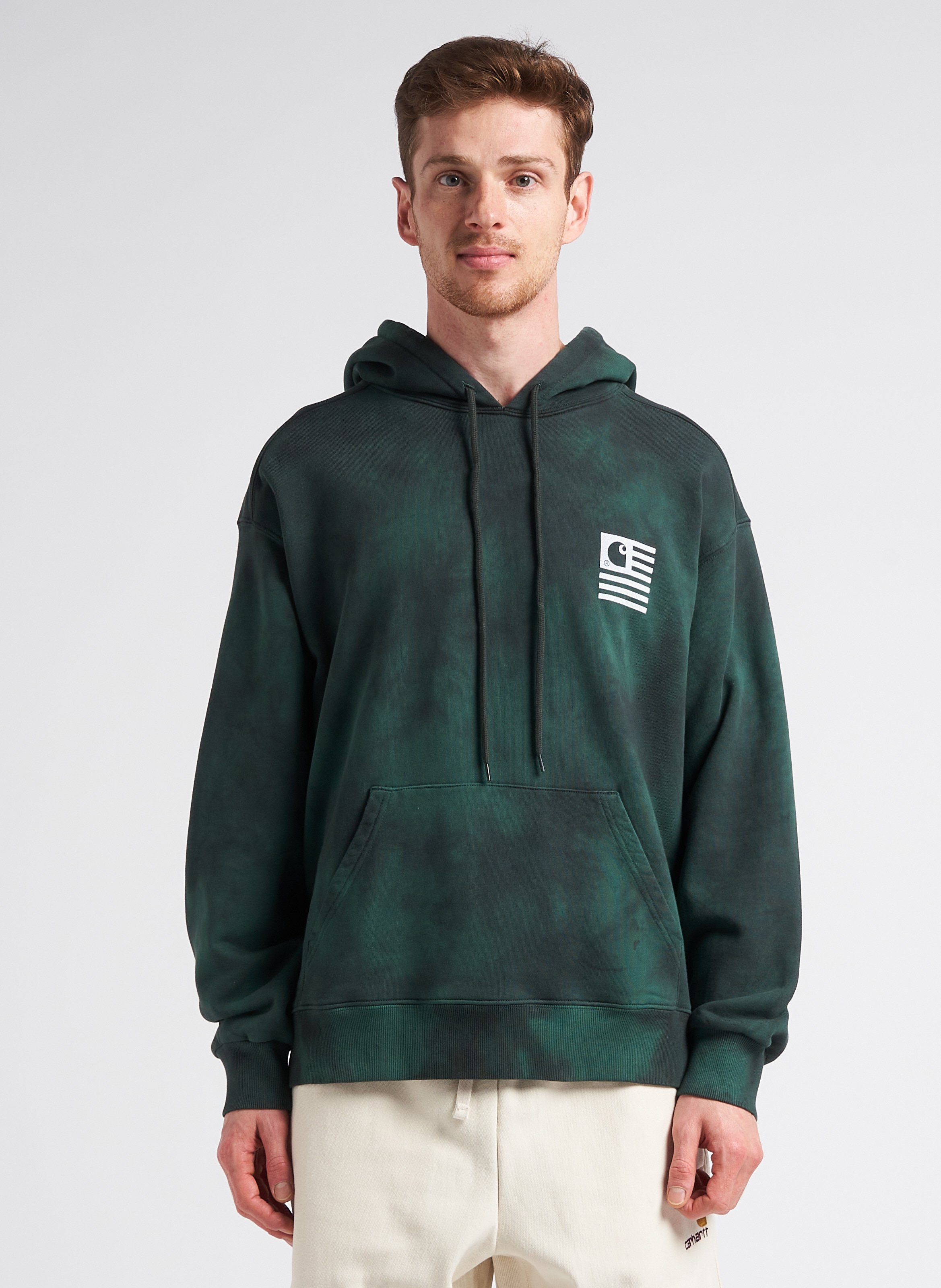 さらに100円引き◆CARHARTT◆HOODED CHROMO SWEATSHIRT embroidered-carhartt-midweight