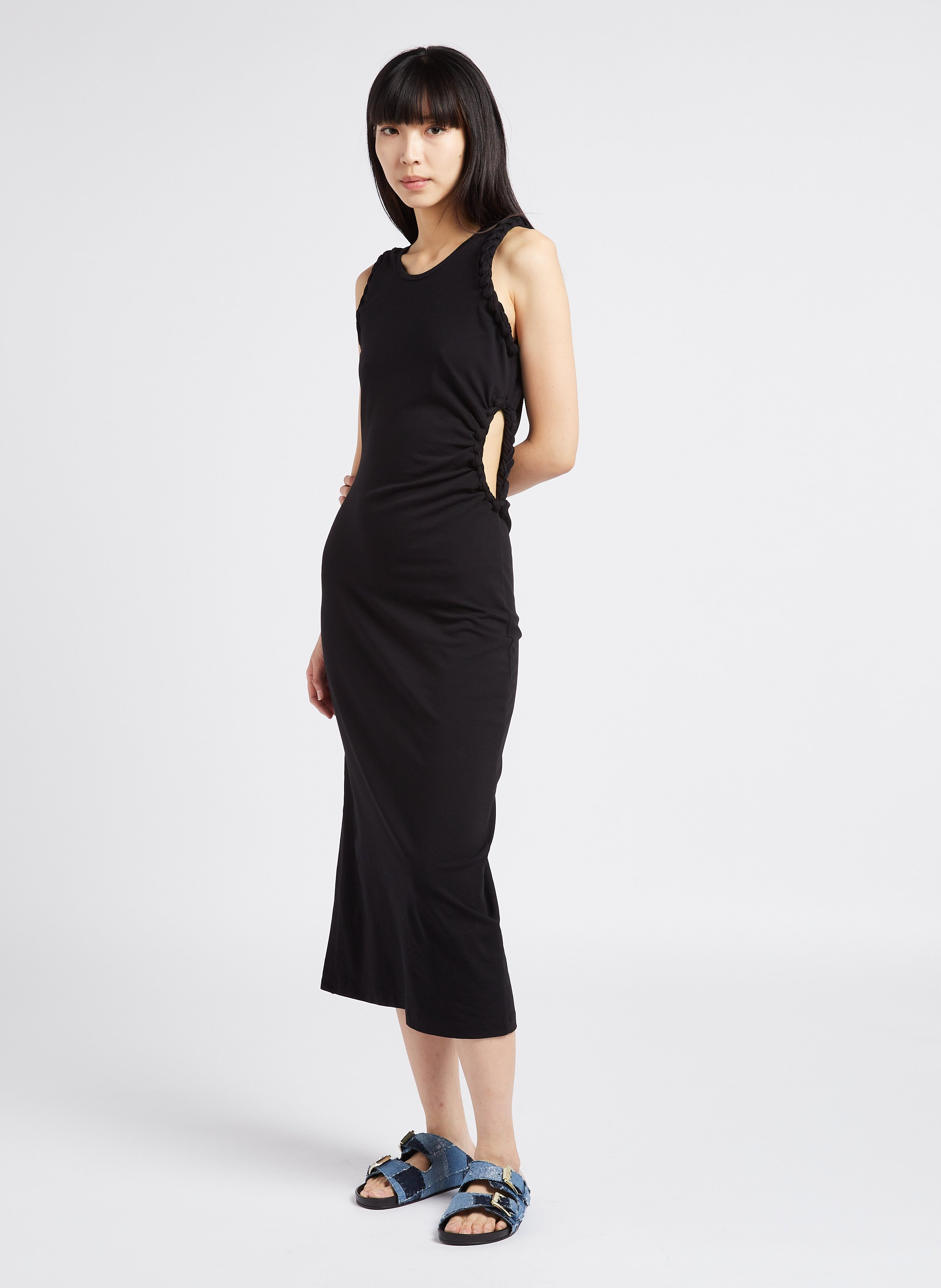 Robe longue tressée en coton mélangé IRO Noir