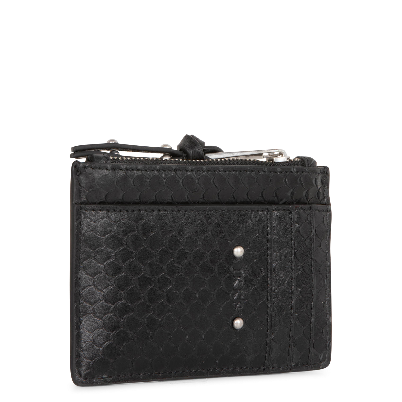 Quilted leather wallet IKKS Black