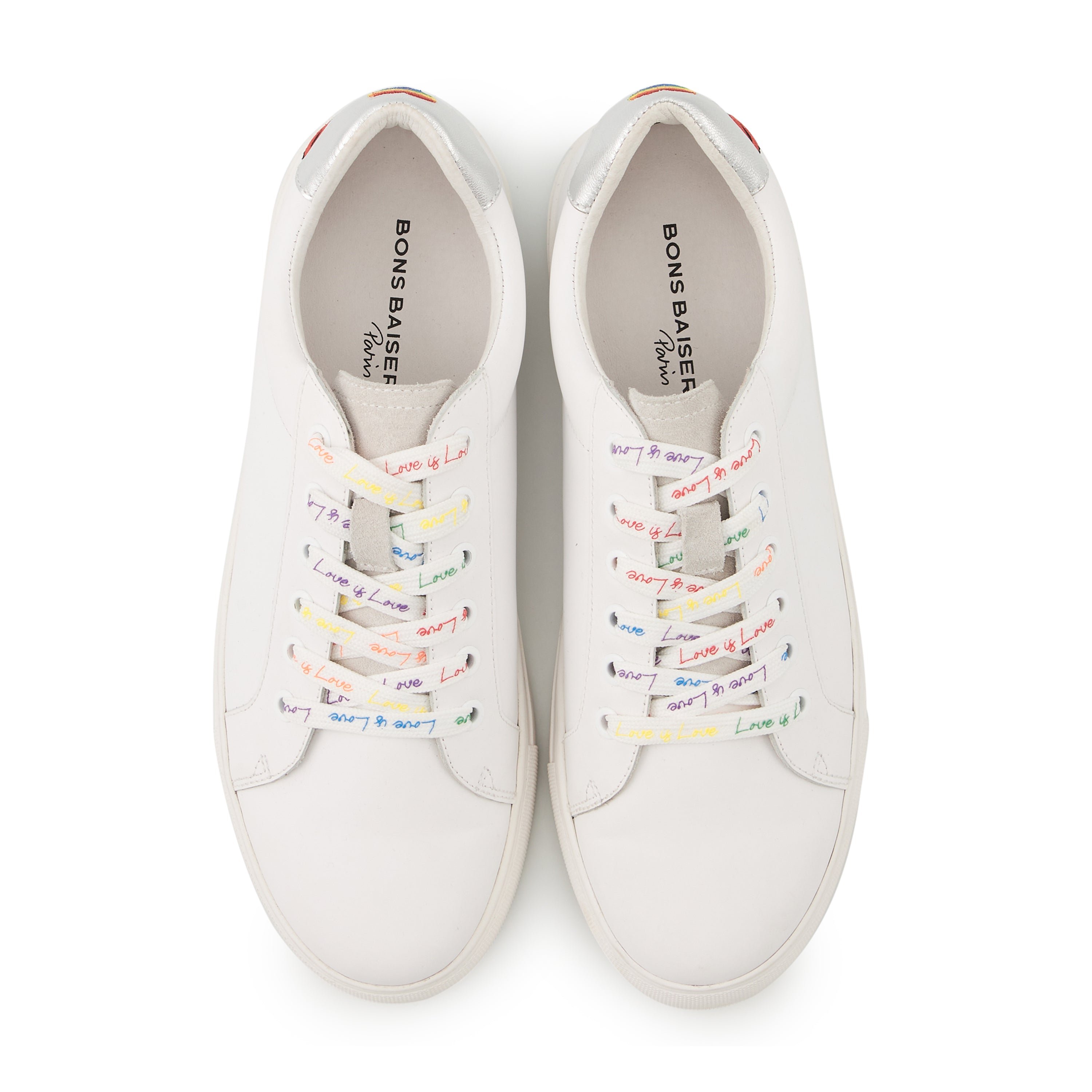 Leather sneakers BONS BAISERS PARIS White