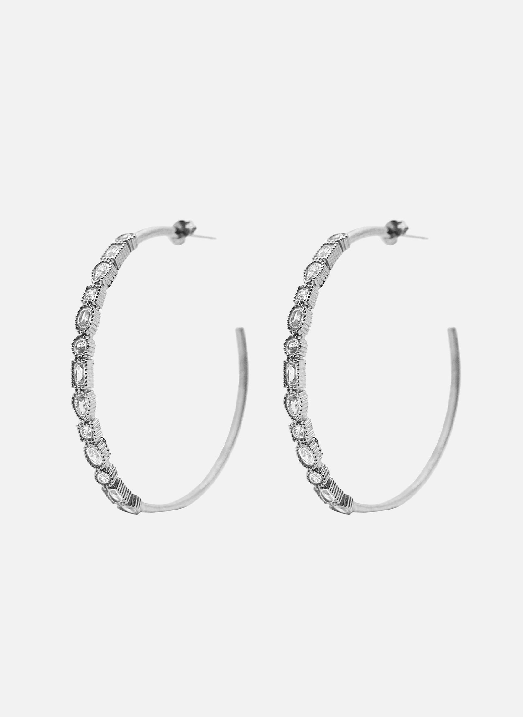 Liya Starry Hoop Earrings LIYA-ETOILEE Argent