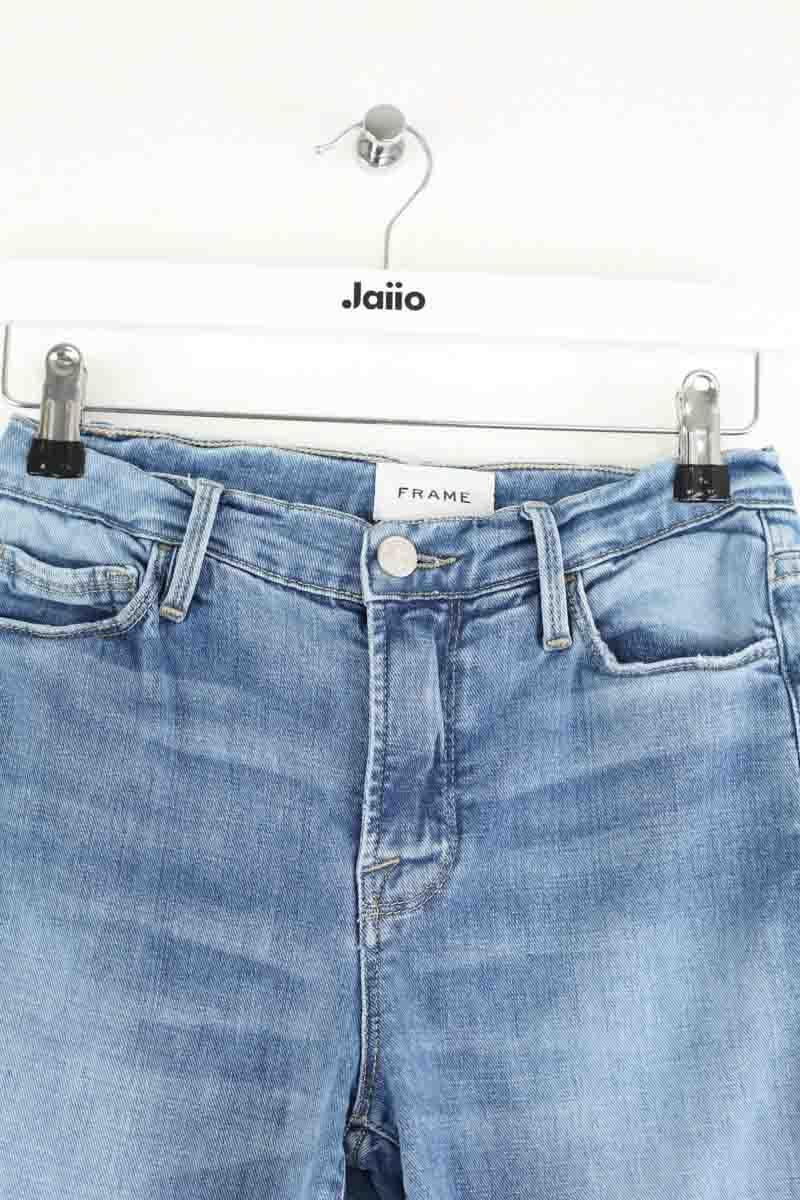 Cotton skinny jeans FRAME - Seconde Main Blue