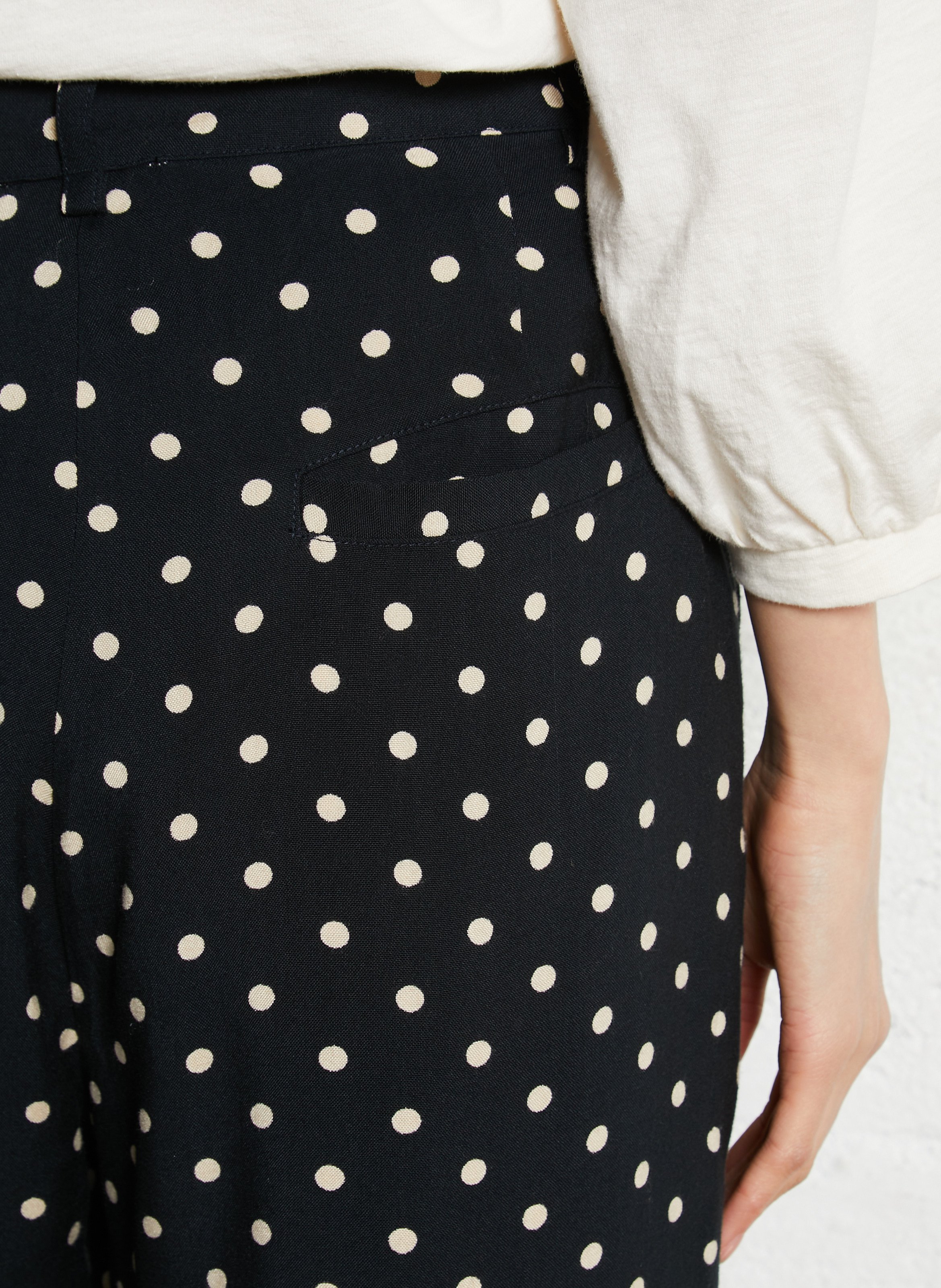 Weite Hose mit Punkten EMILE ET IDA Schwarz