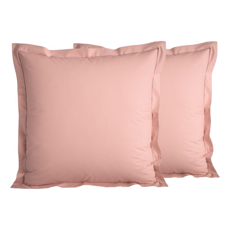 Combed cotton percale bed linen set "Julian" 4 pieces for bed 140 x 190 cm pure cotton COTON PUR Brown