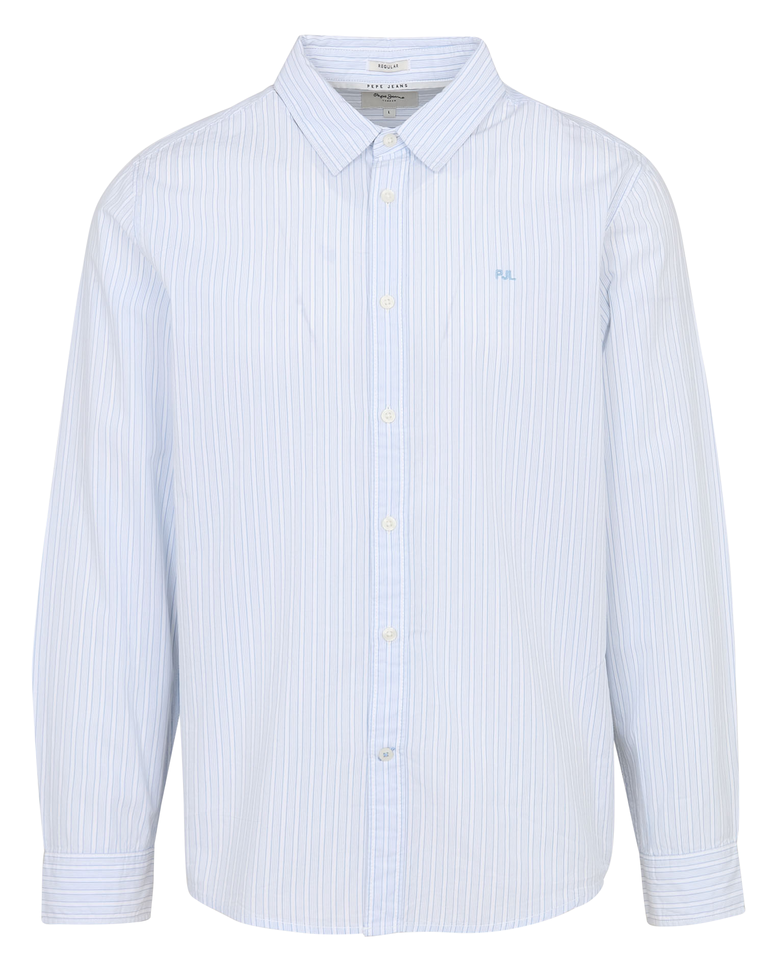 Buttoned striped decorated shirt with long sleeves PEPE JEANS Blue