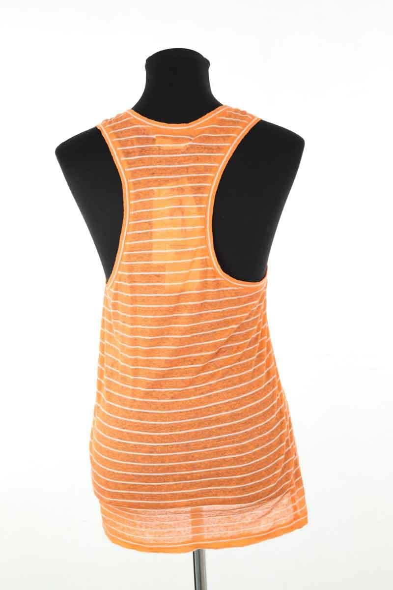 Sleeveless cotton top ISABEL MARANT ÉTOILE - SECONDE MAIN Orange