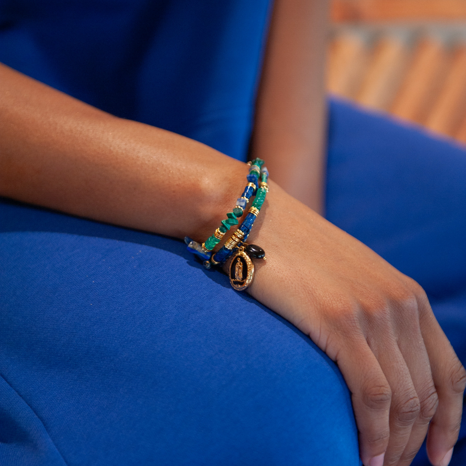 Heishi and Bead Bracelet - Coralie L'ATELIER DES DAMES Golden