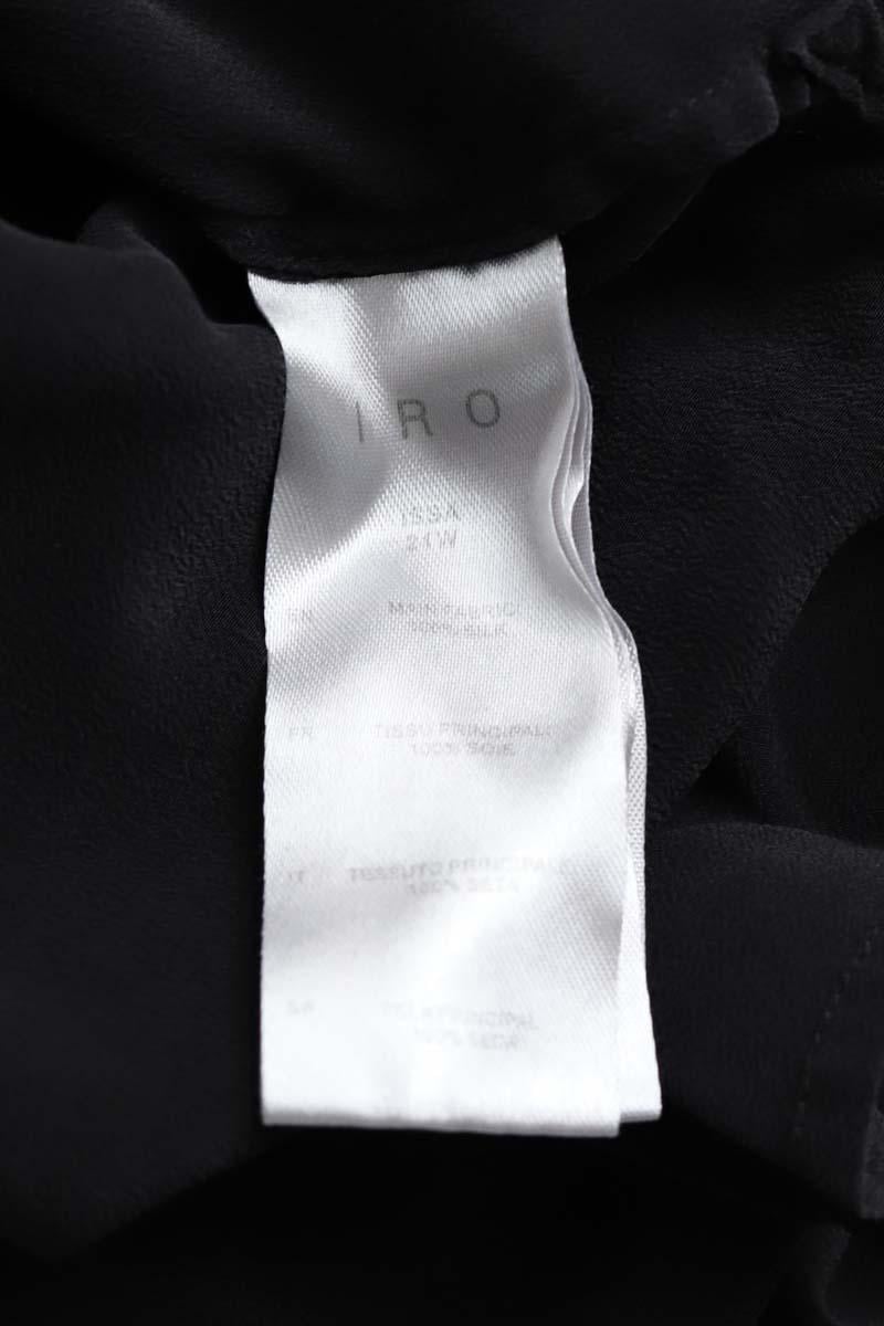 Printed silk satin classic-collar shirt IRO - Seconde Main Black