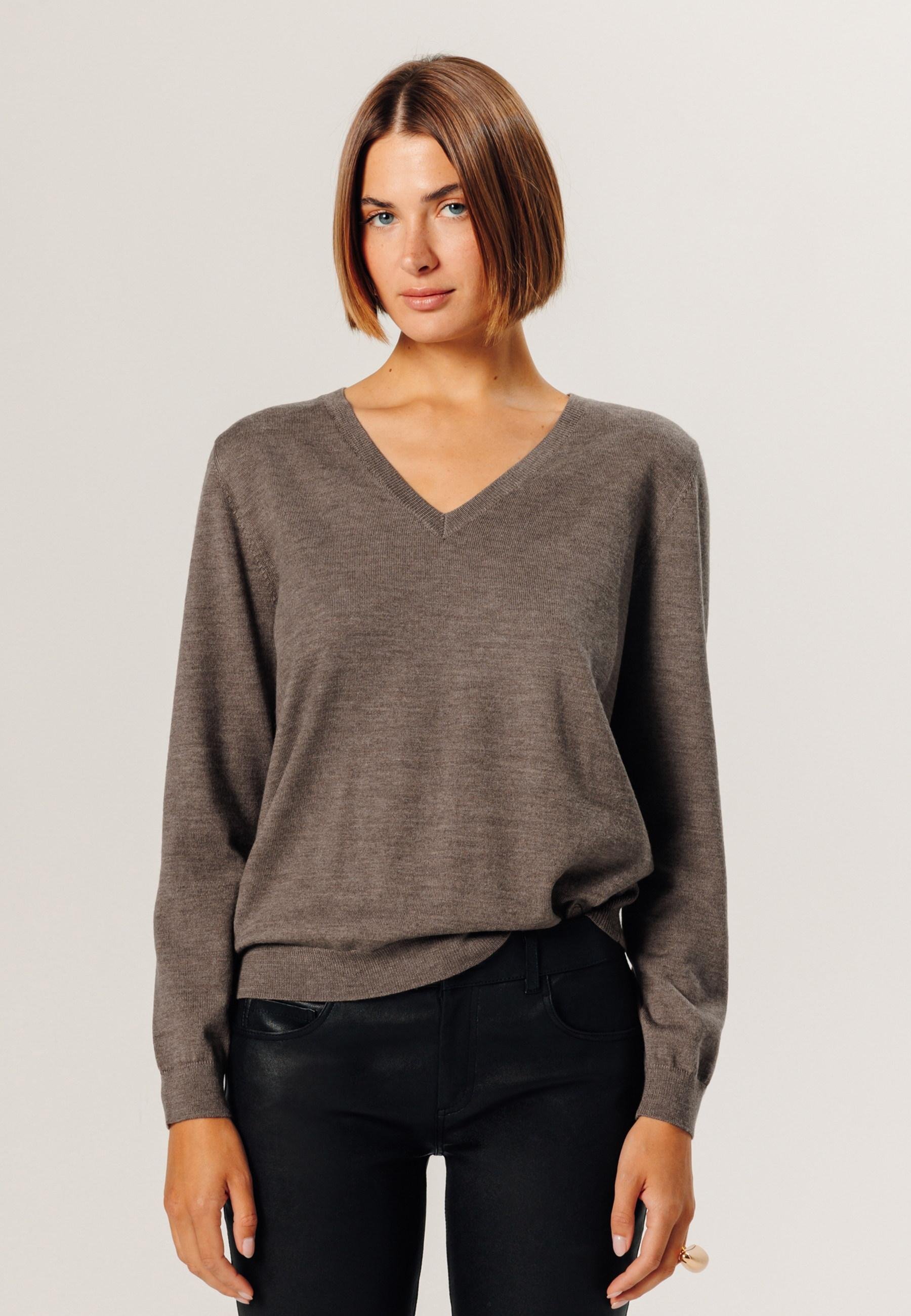 Bunelle wool V-neck sweater RODIER Brown